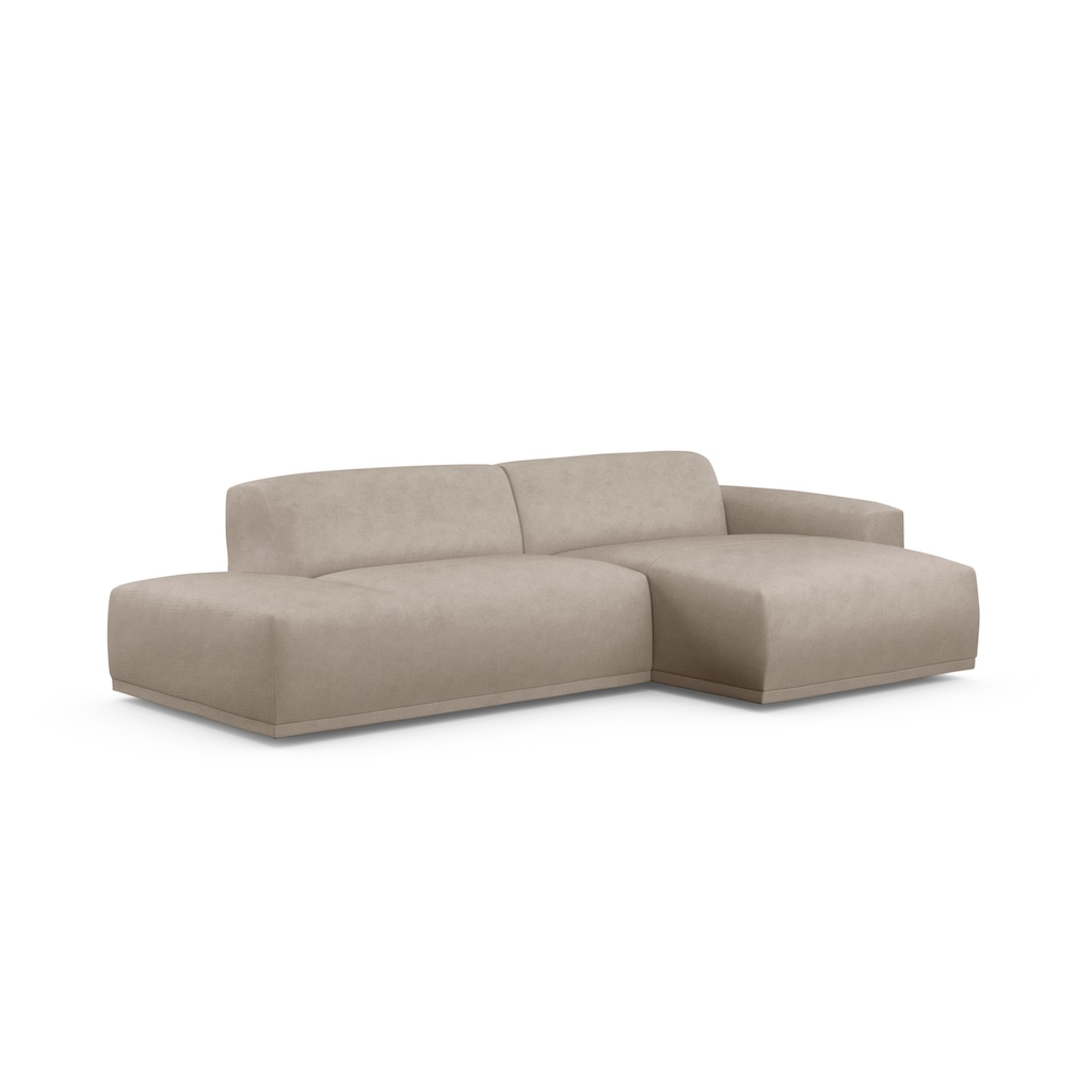 TRENDMANUFAKTUR Ecksofa Braga, aus 2 Teilen, moderner Cord-Stoff