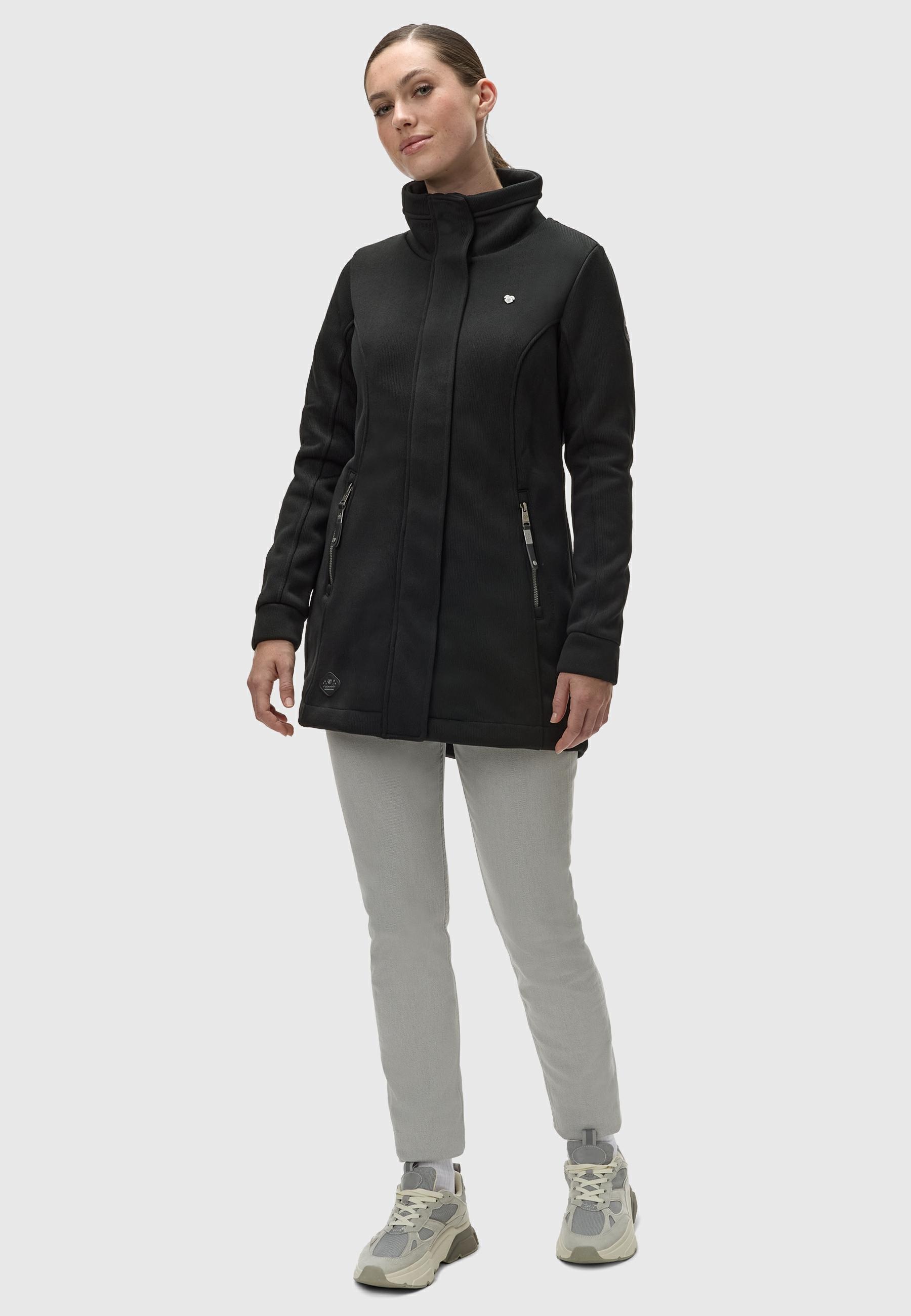 Ragwear Sweatjacke »Letrice Bonded«, Elegante Zip-Jacke mit hohem Kragen in Feinstrickoptik