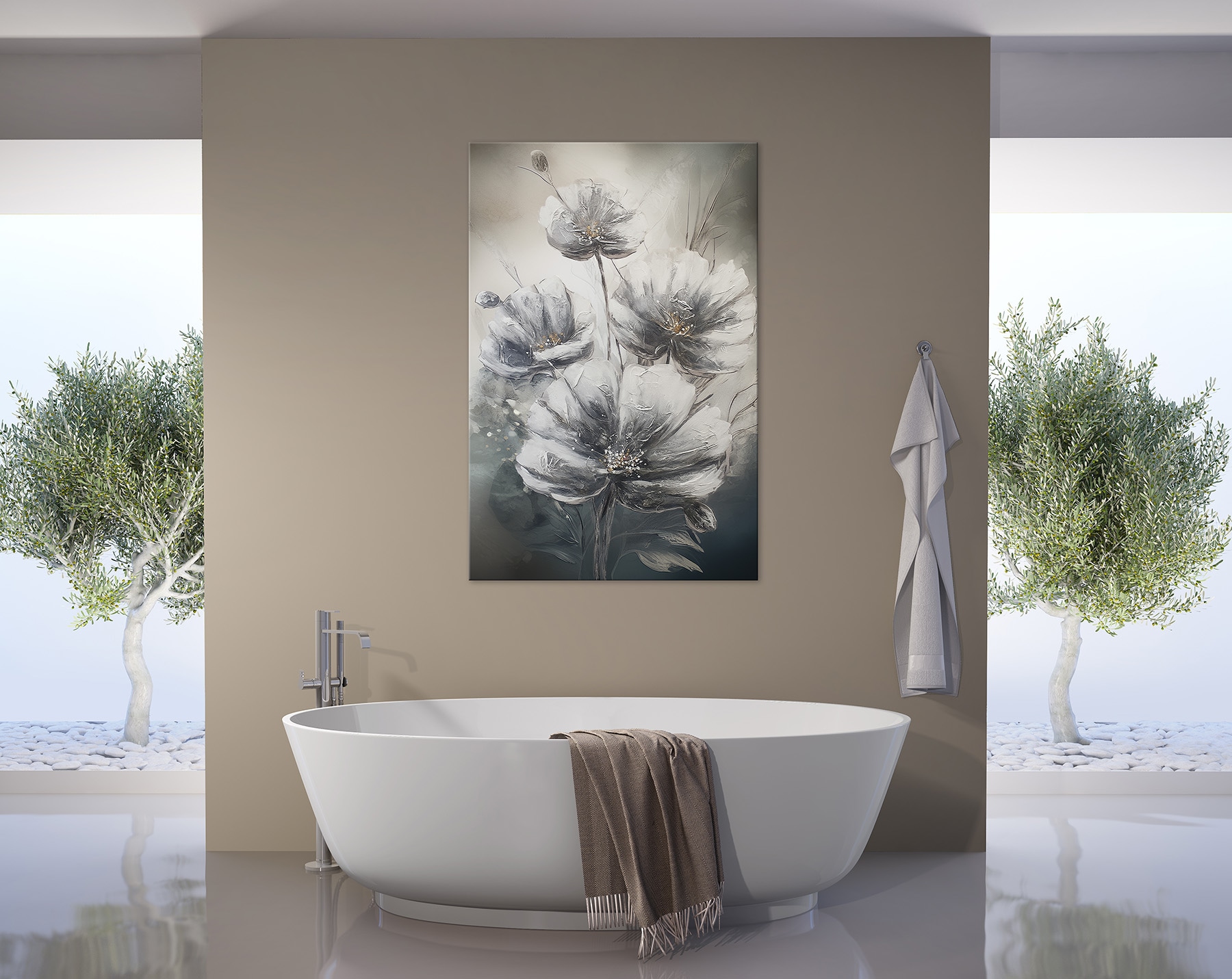 Bönninghoff Bild »BLUMEN 78x118 cm – Leinwandbild Keilrahmen Deko modern«