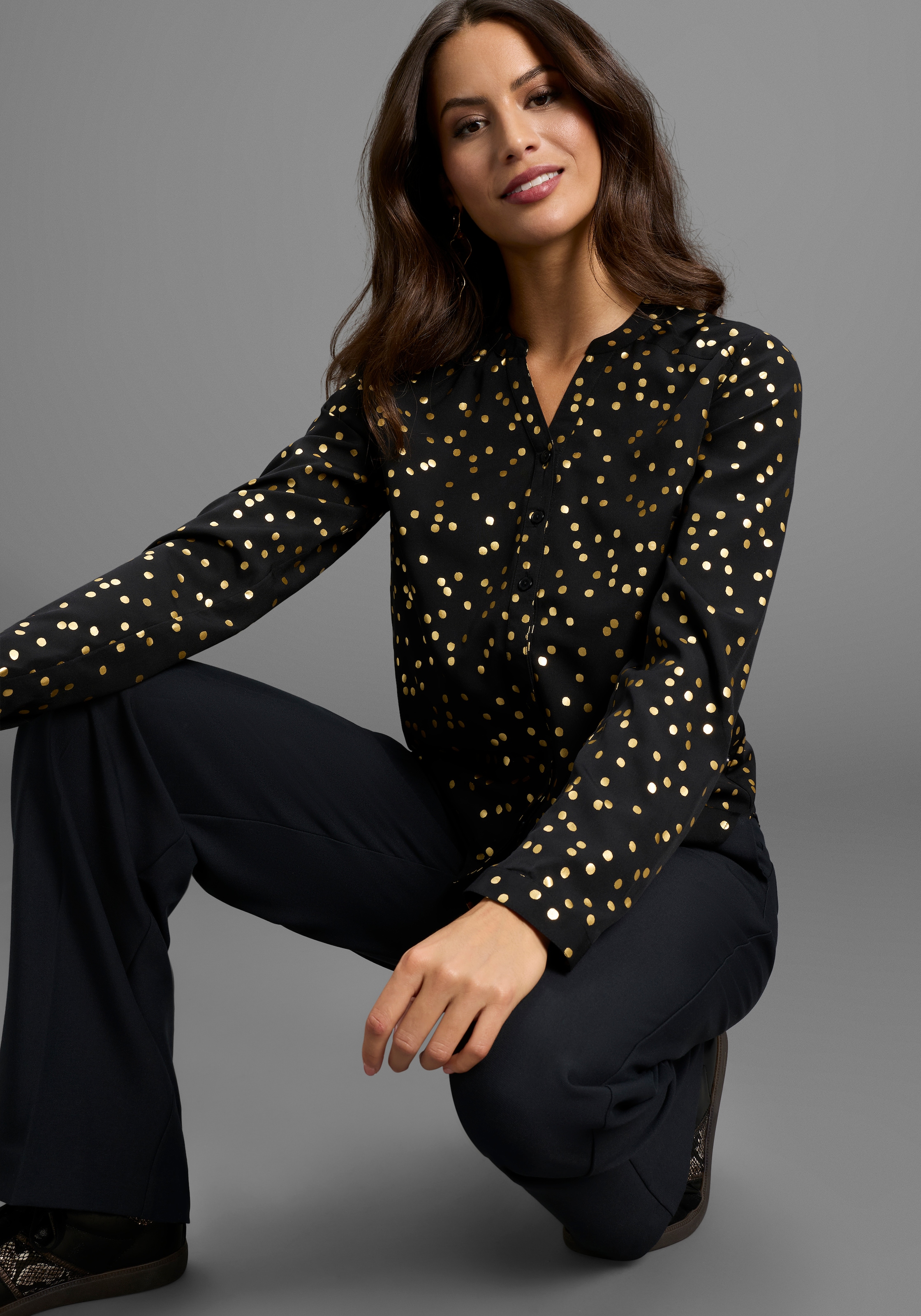 Laura Scott Langarmbluse, mit Glitzerdruck