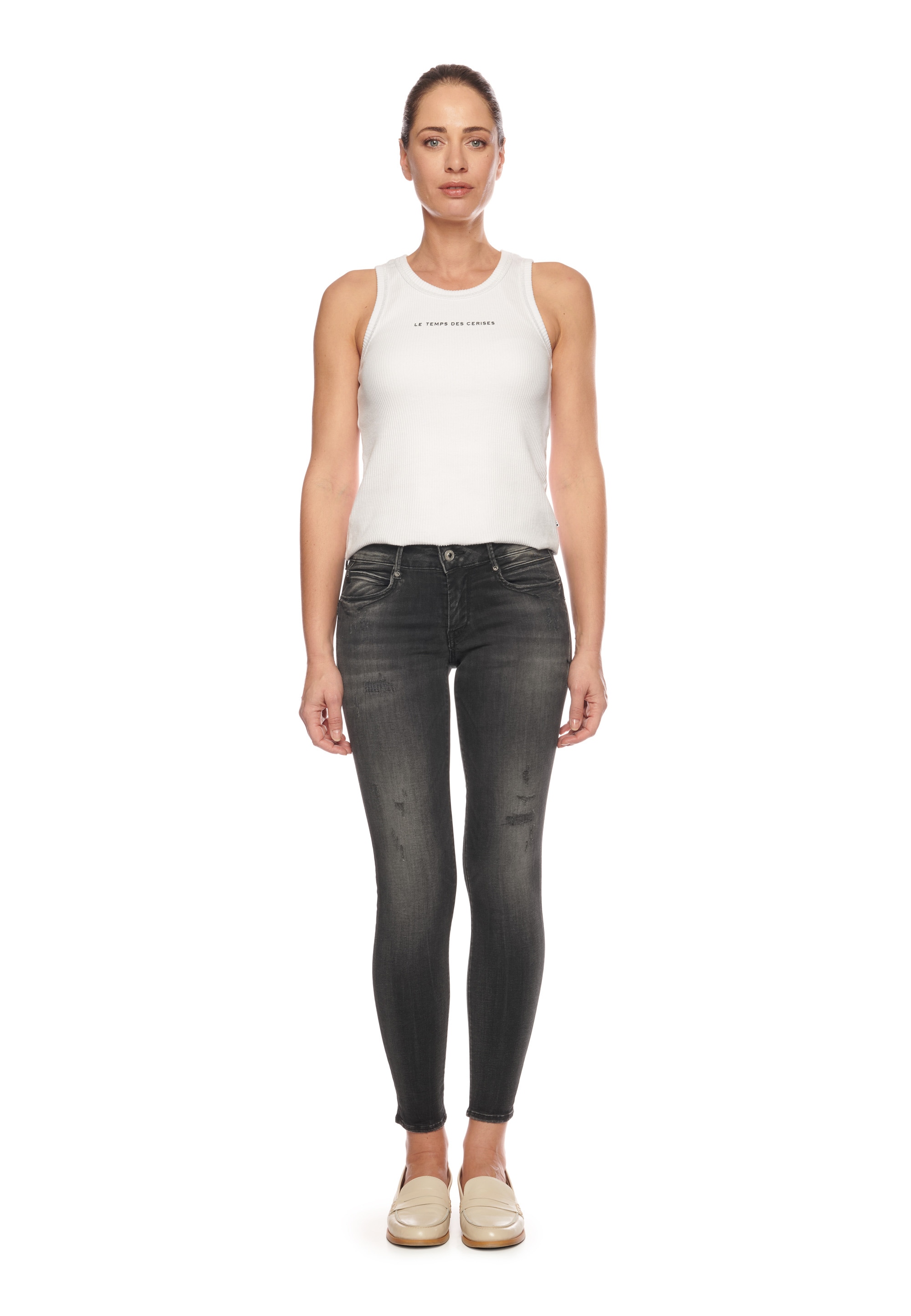 Le Temps Des Cerises Bequeme Jeans, im Used-Look