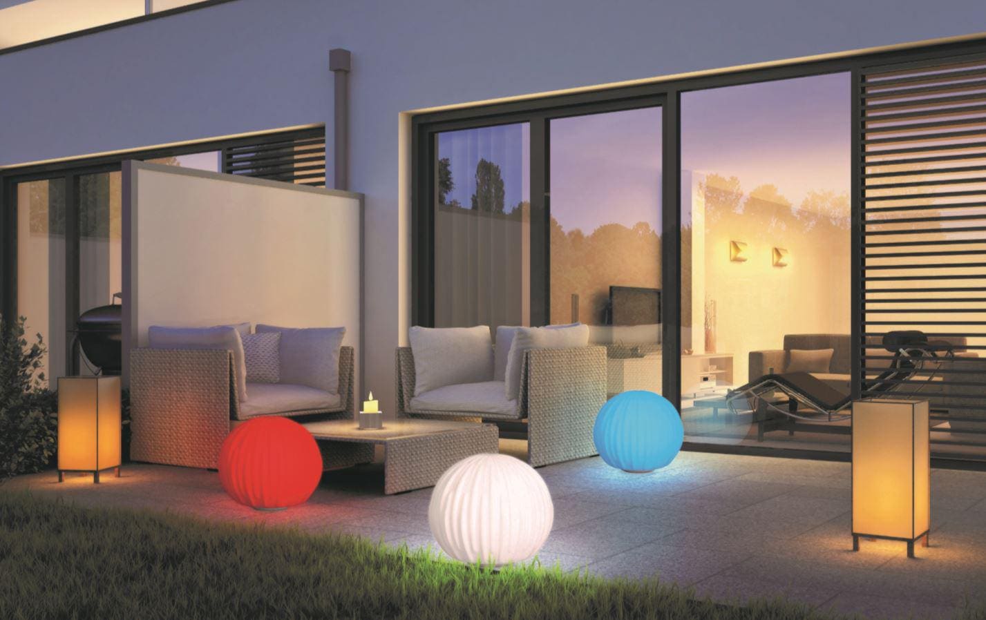 BONETTI LED »Kugelleuchte cm 35 Blütenoptik, BAUR Gartenleuchte BLÜTE«, Ø 