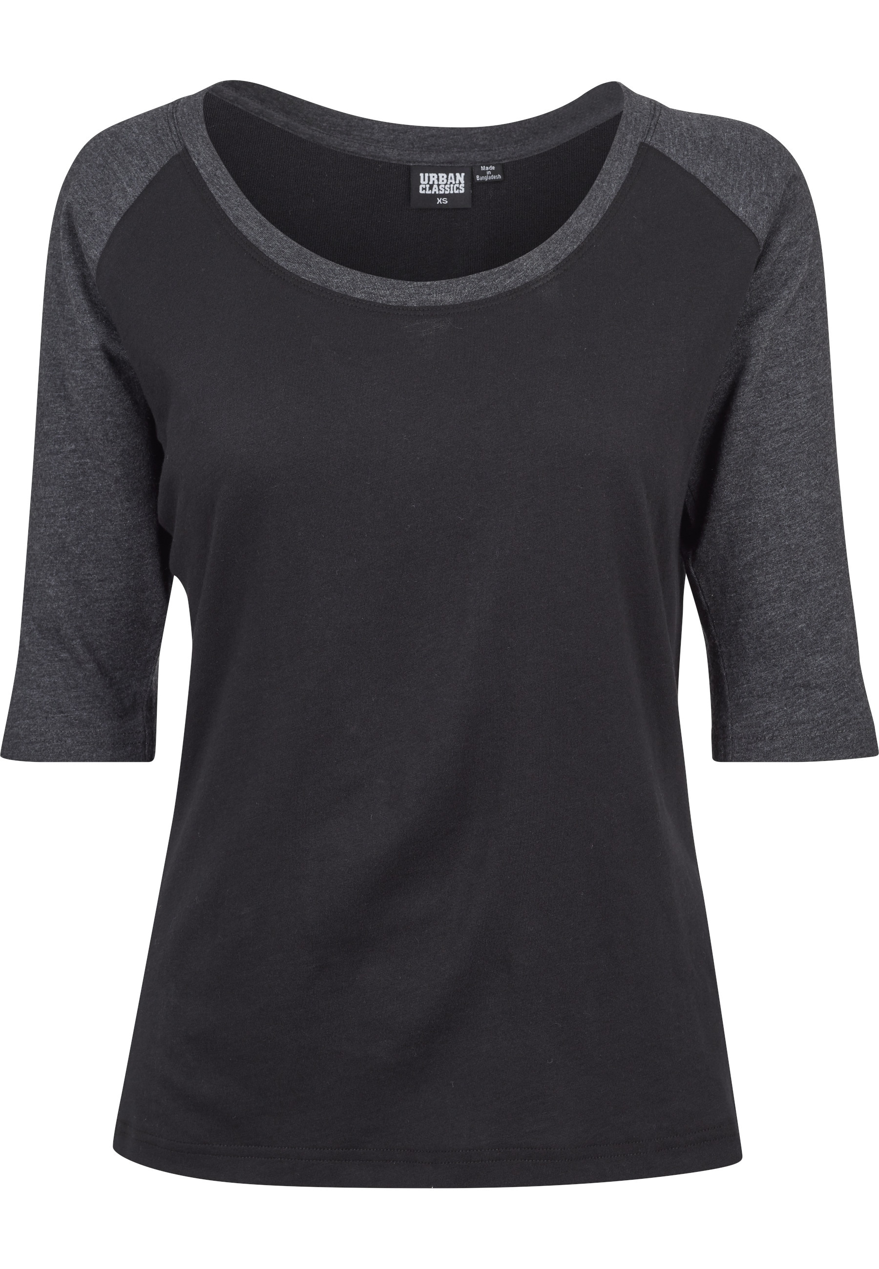 URBAN CLASSICS Kurzarmshirt "Urban Classics Damen Ladies 3/4 Contrast Ragla günstig online kaufen