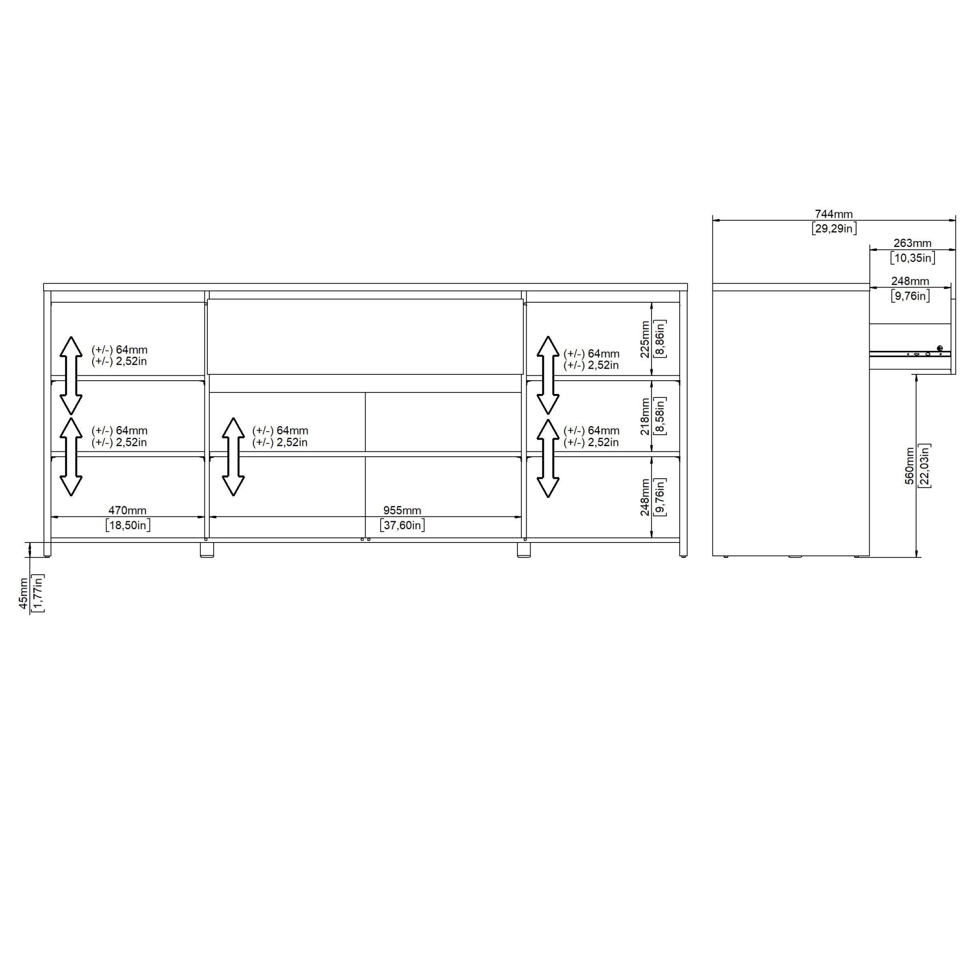 INOSIGN Sideboard »Next Anrichte, Kommode, Stauraum,«, 4 Türen, 1 Schublade, Breite 197 cm