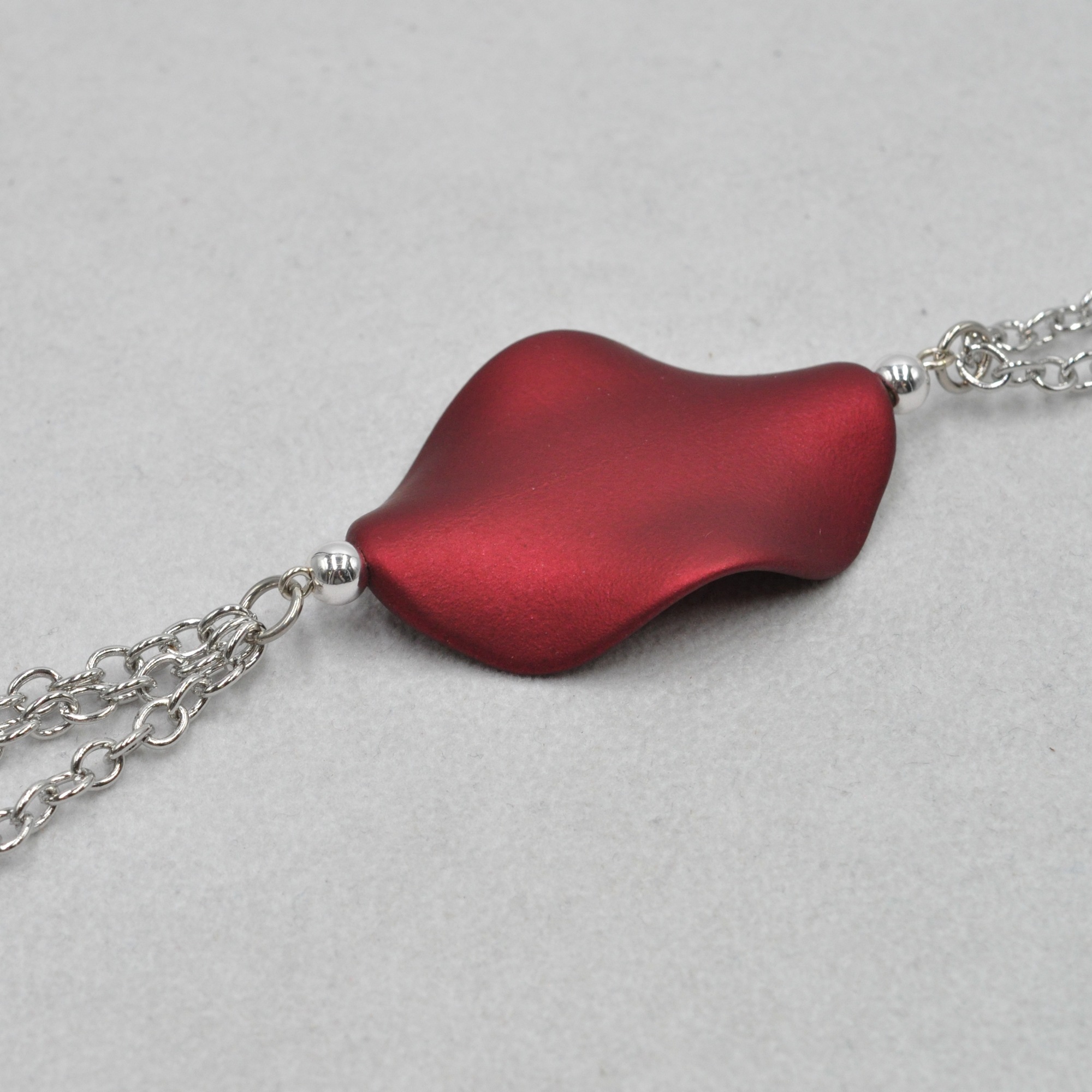 Steuer Paar Ohrstecker »Metall matt Glasstein bordeaux rot«