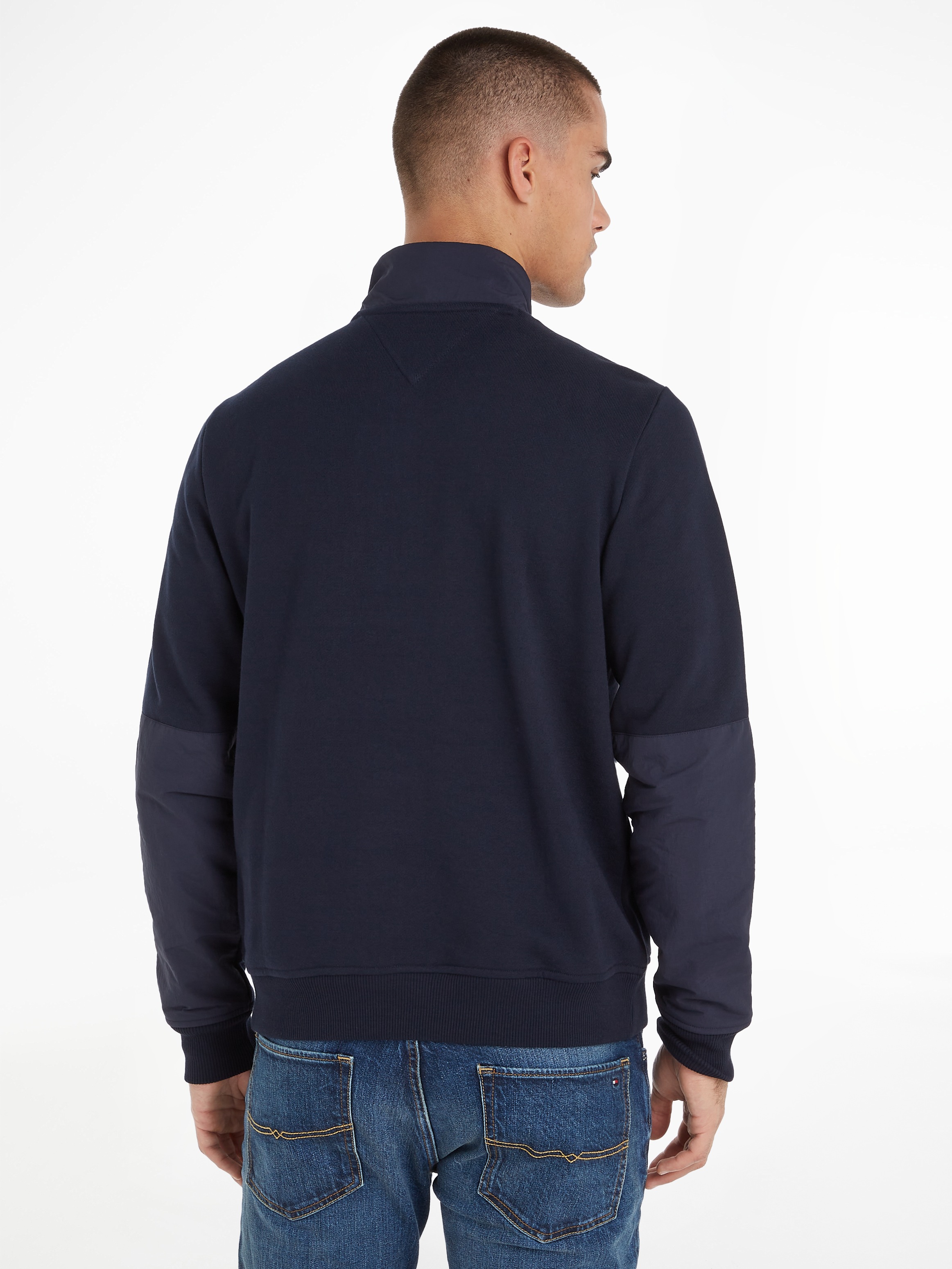 Tommy Hilfiger Sweatshirt "MONOTYPE MIX MEDIA HALF ZIP", mit Einsätzen in a günstig online kaufen