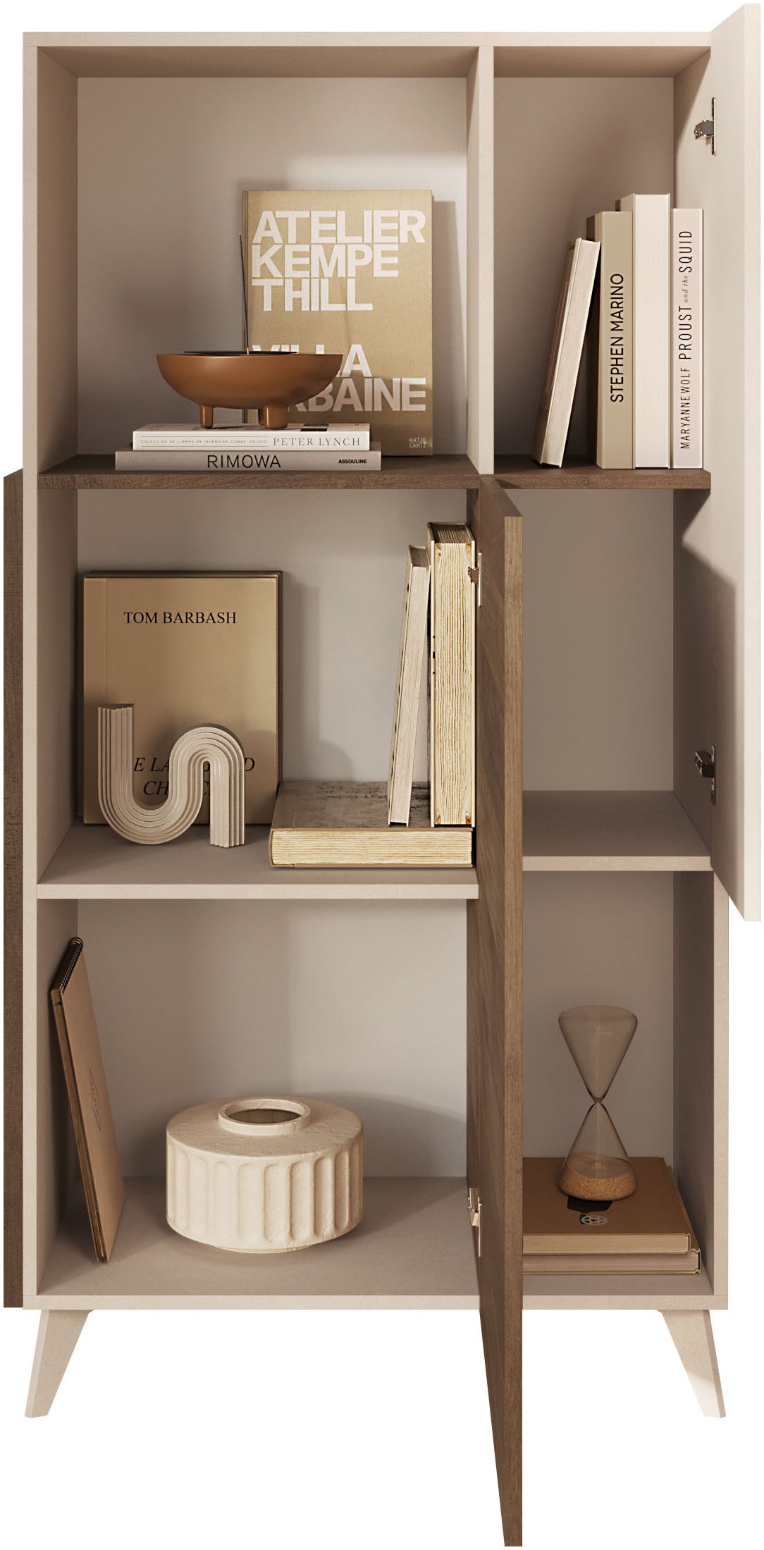 INOSIGN Highboard »Monaco Höhe 154 cm, Kommode mit 2 Türen«, Soft/Self Closing