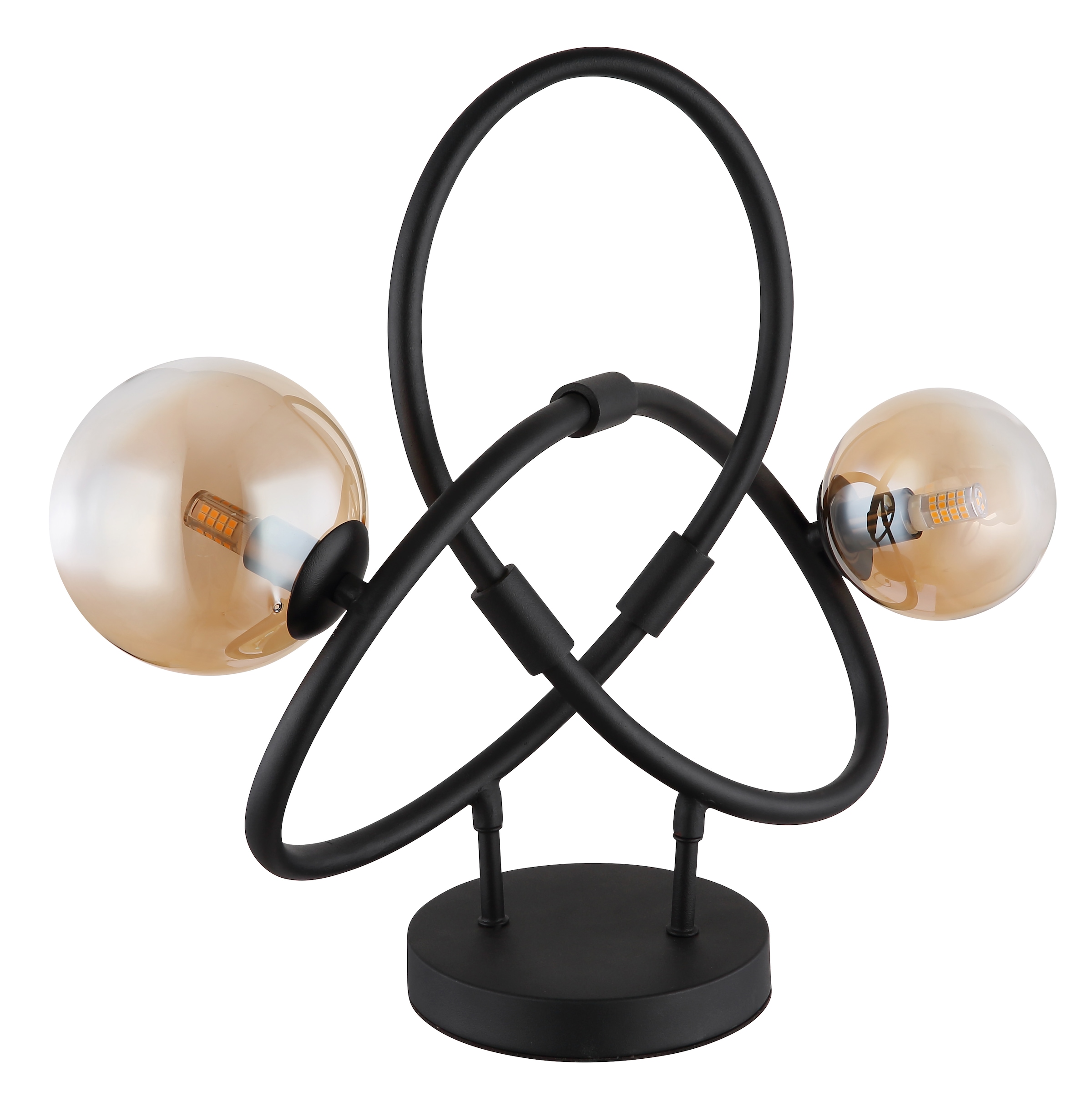 GLOBO LIGHTING Tischleuchte »TUBERIUS«, Leuchtmittel G9 | Leuchtmittel wechselbar, Tischlampe/Glas amber/modern/Wohnzimmer/Schlafzimmer
