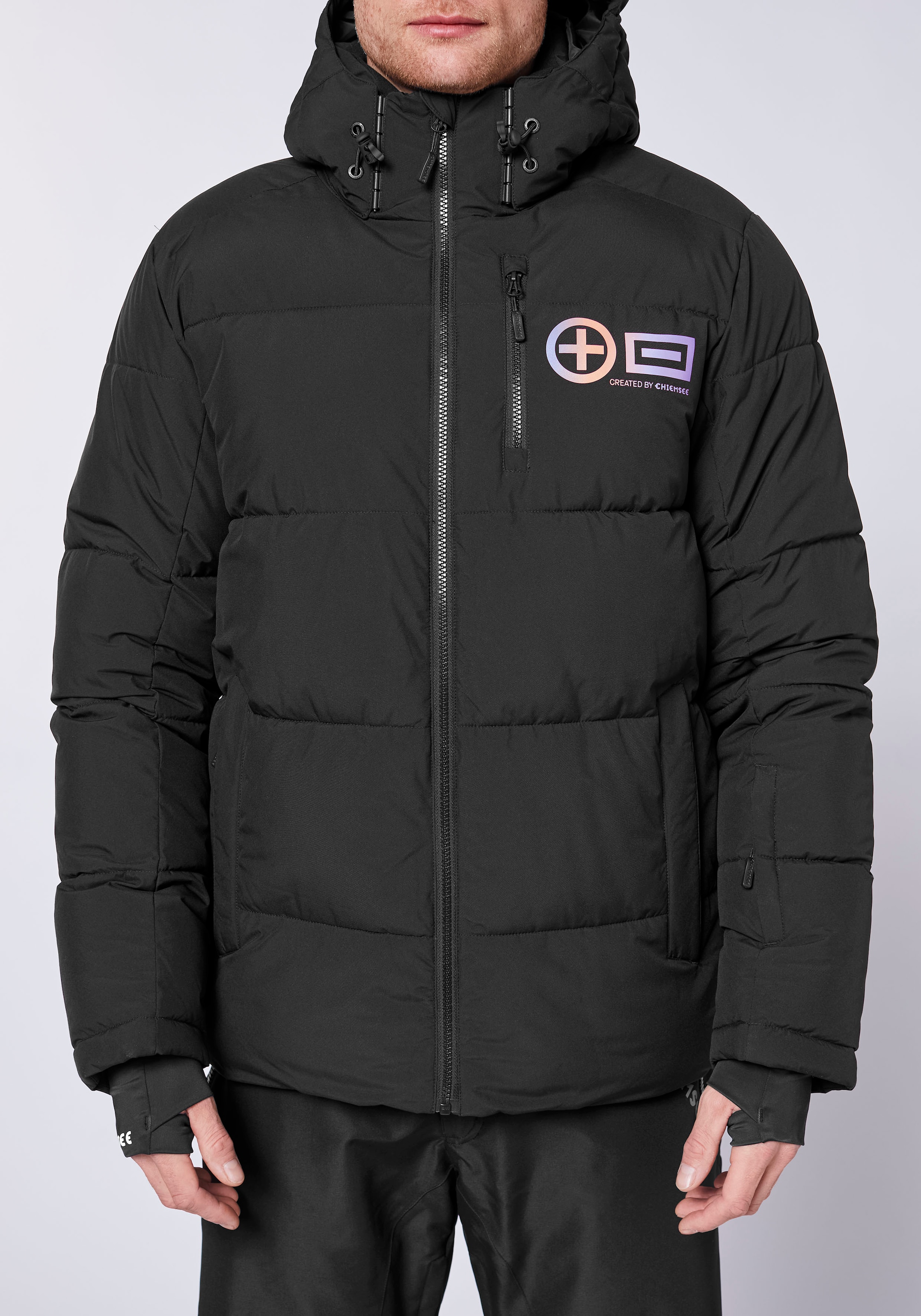 Chiemsee Skijacke mit Kapuze - mit praktischer Skipasstasche<br/>