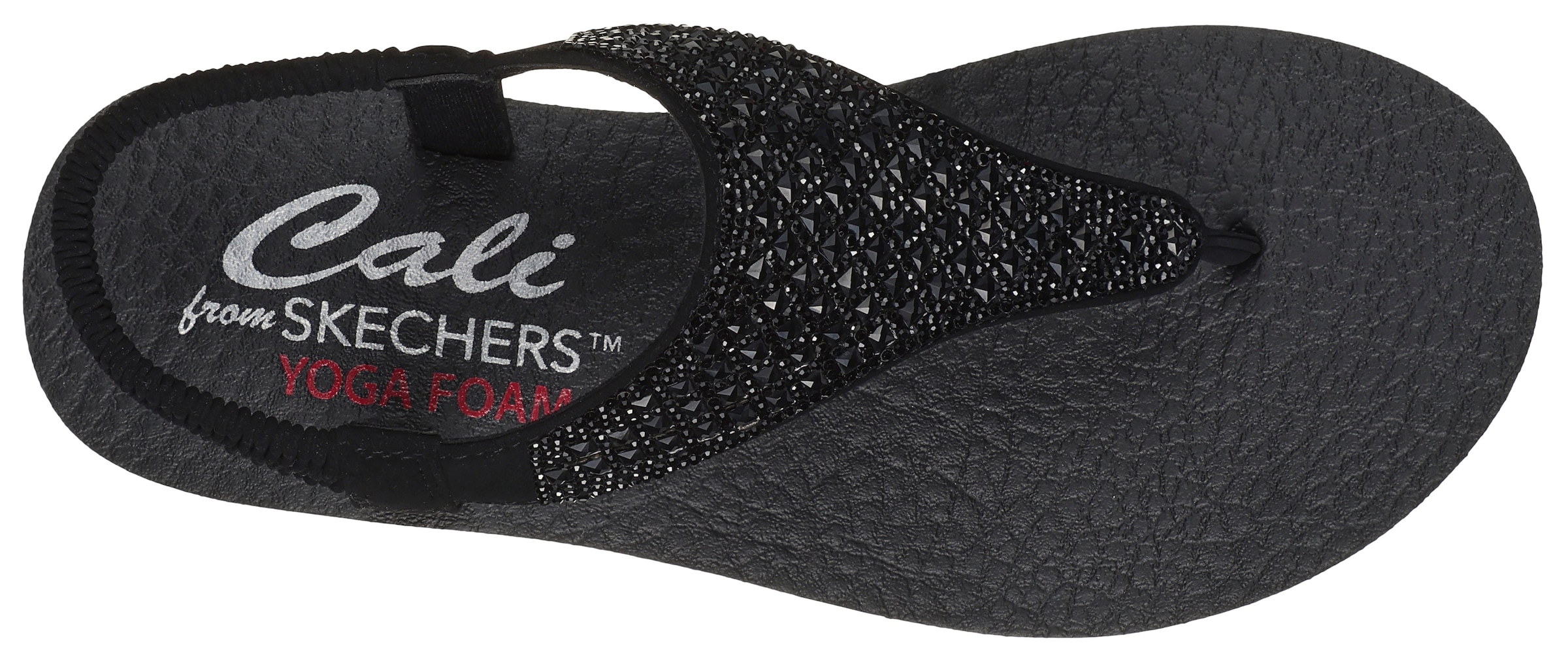 Skechers Sandale »MEDITATION-ROCKSTAR«, Sommerschuh, Sandalette, Riemchensandale, mit Glitzersteinen