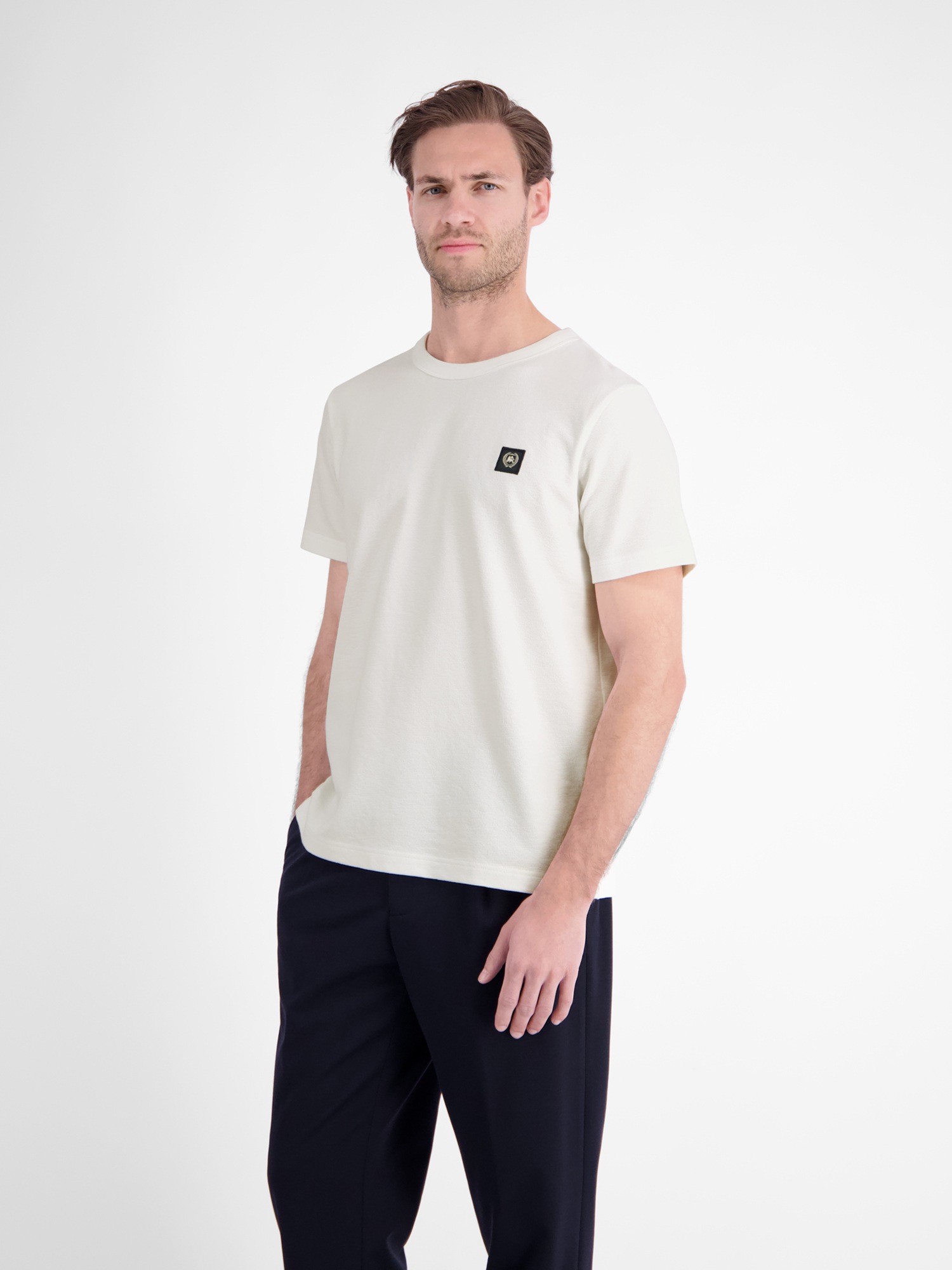 LERROS T-Shirt »T-Shirt aus Baumwoll-Jersey mit Rundhalsausschnitt«
