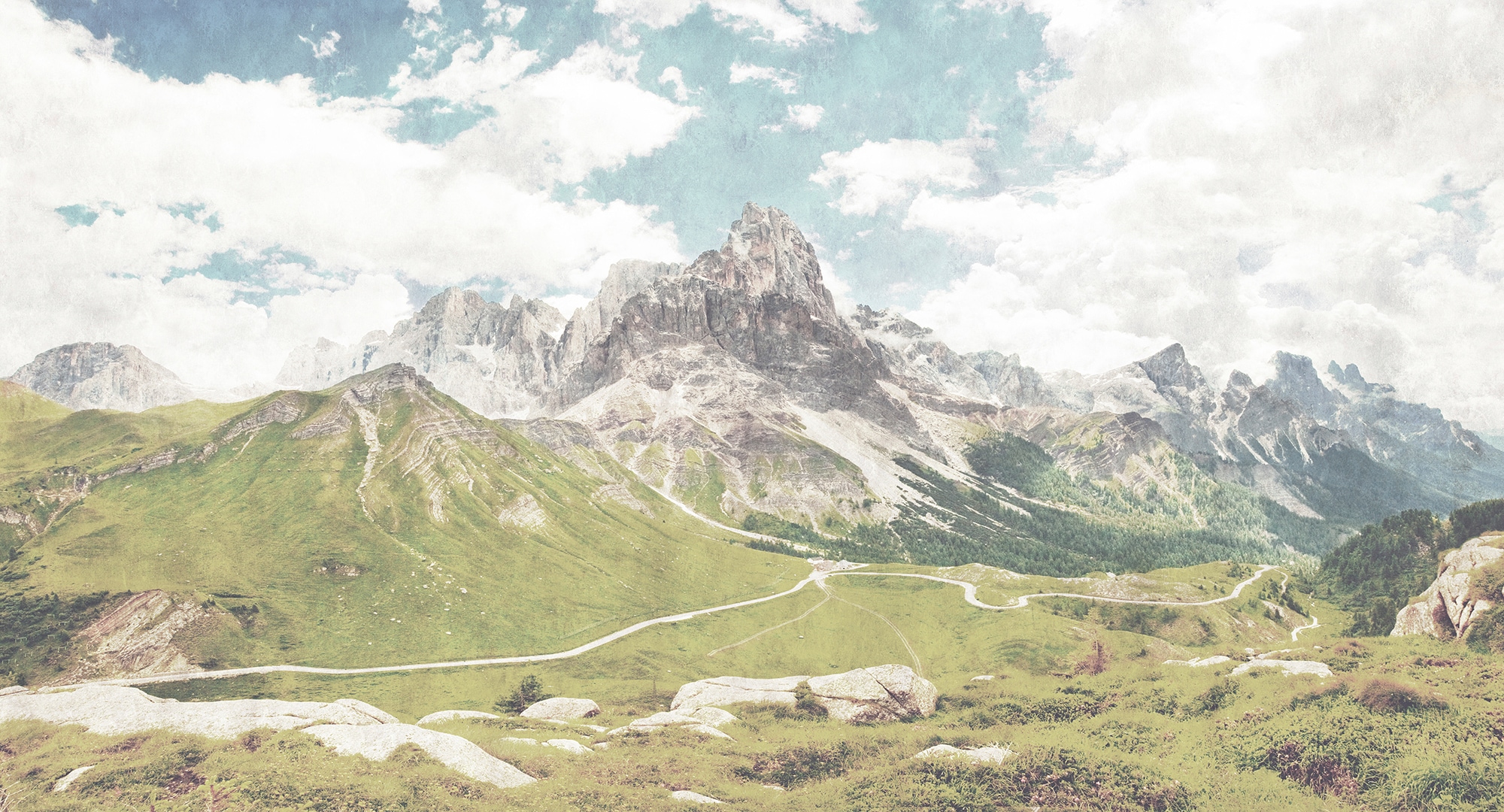 living walls Fototapete "Walls by Patel Dolomiti 2" glatt Vlies, Wand, Schr günstig online kaufen