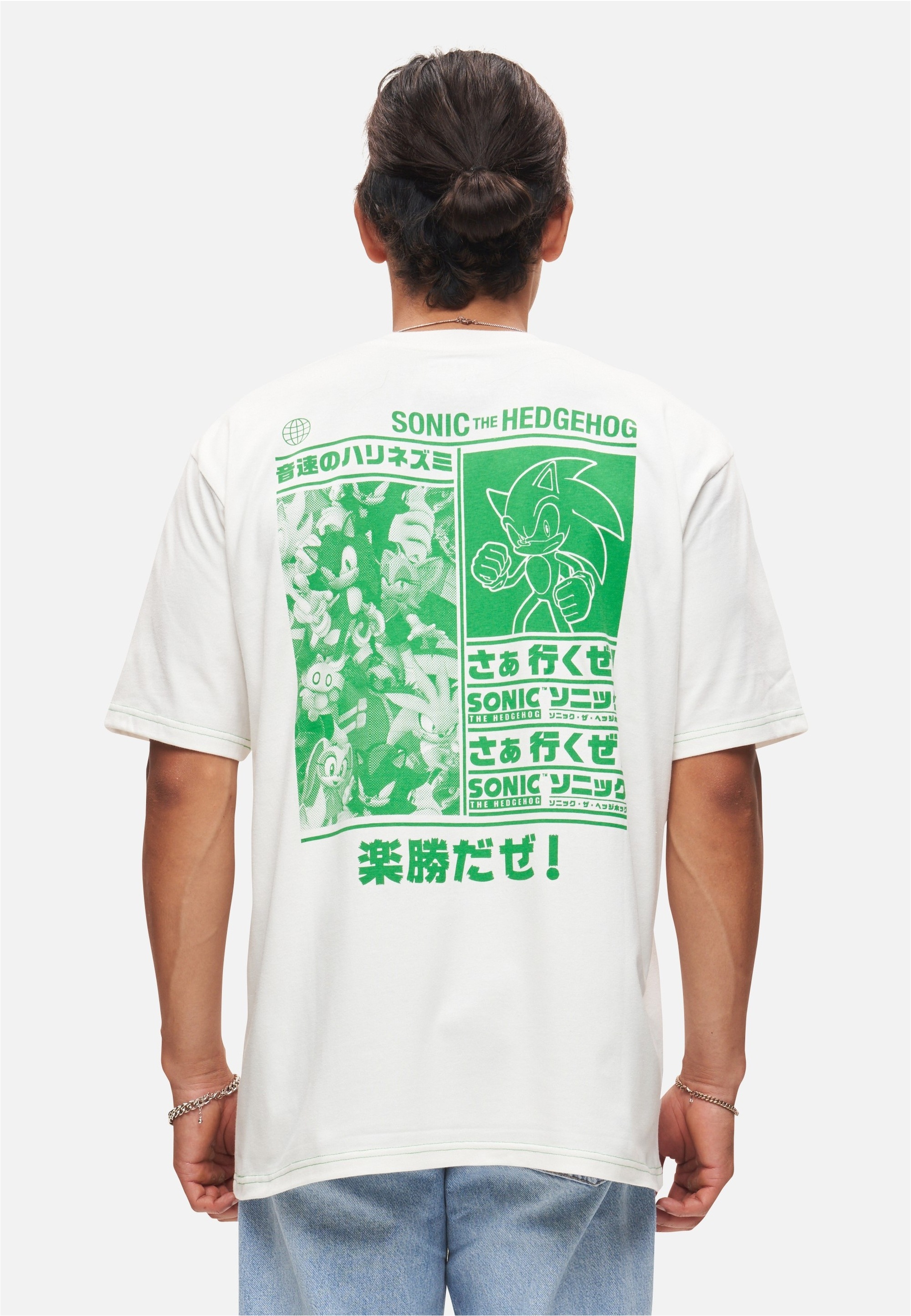 Recovered T-Shirt »Sonic Japanese Text«, (1 tlg.), mit angesagtem Print im Japanese-Stil