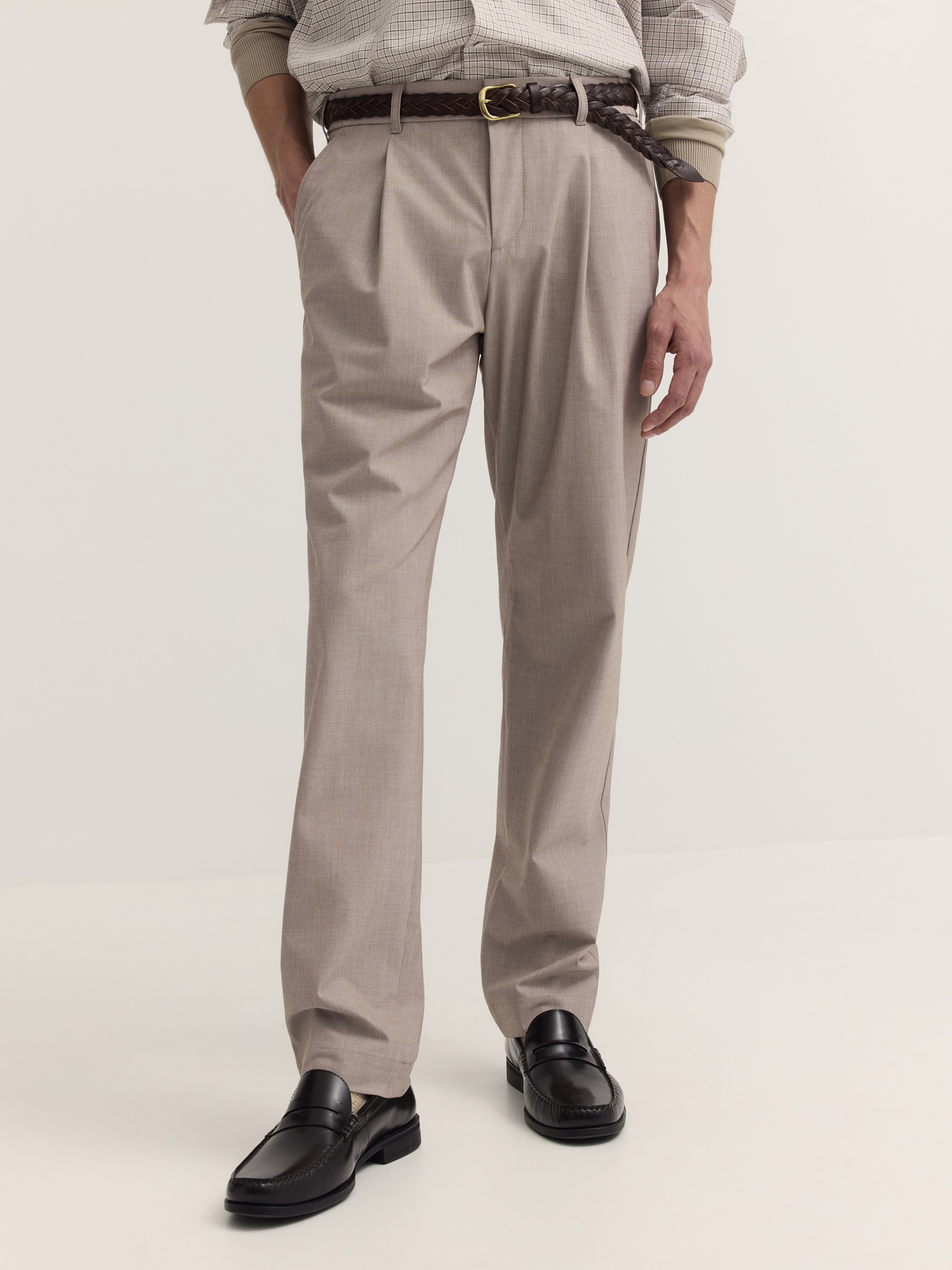 bugatti Chinohose "Tapered Fit" Tapered Fit Wool Look 4-Way Stretch