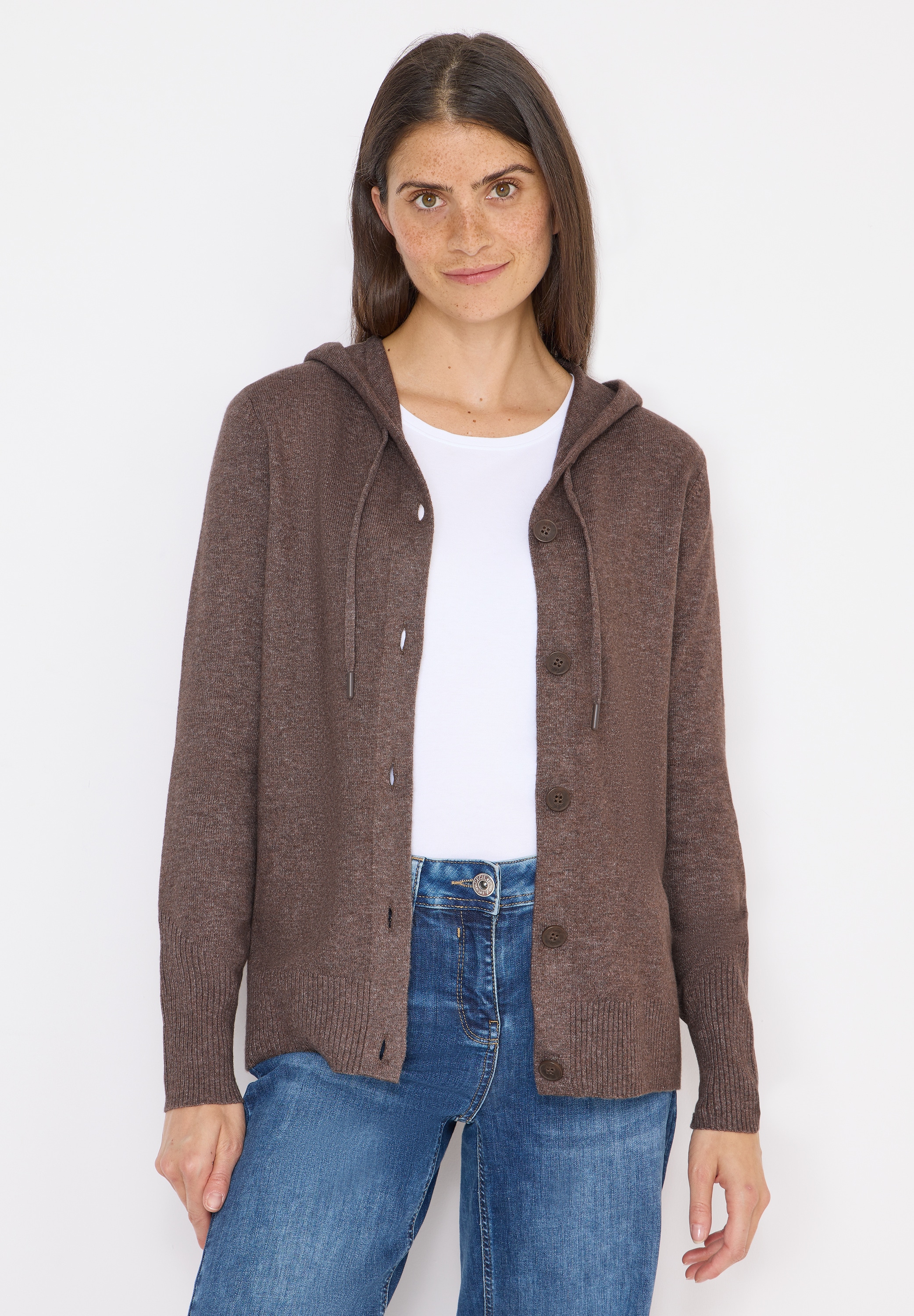 Cecil Cardigan, mit Kapuze mit Tunnelzugband günstig online kaufen