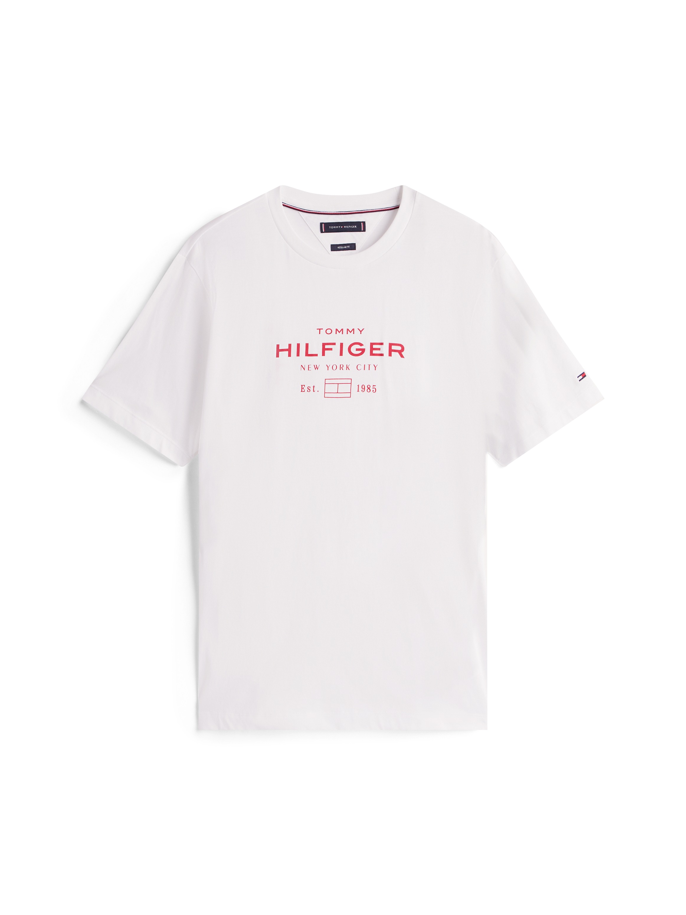 Tommy Hilfiger T-Shirt »HILFIGER STACK GRAPHIC TEE«, Regular fit mit Rundhalsausschnitt