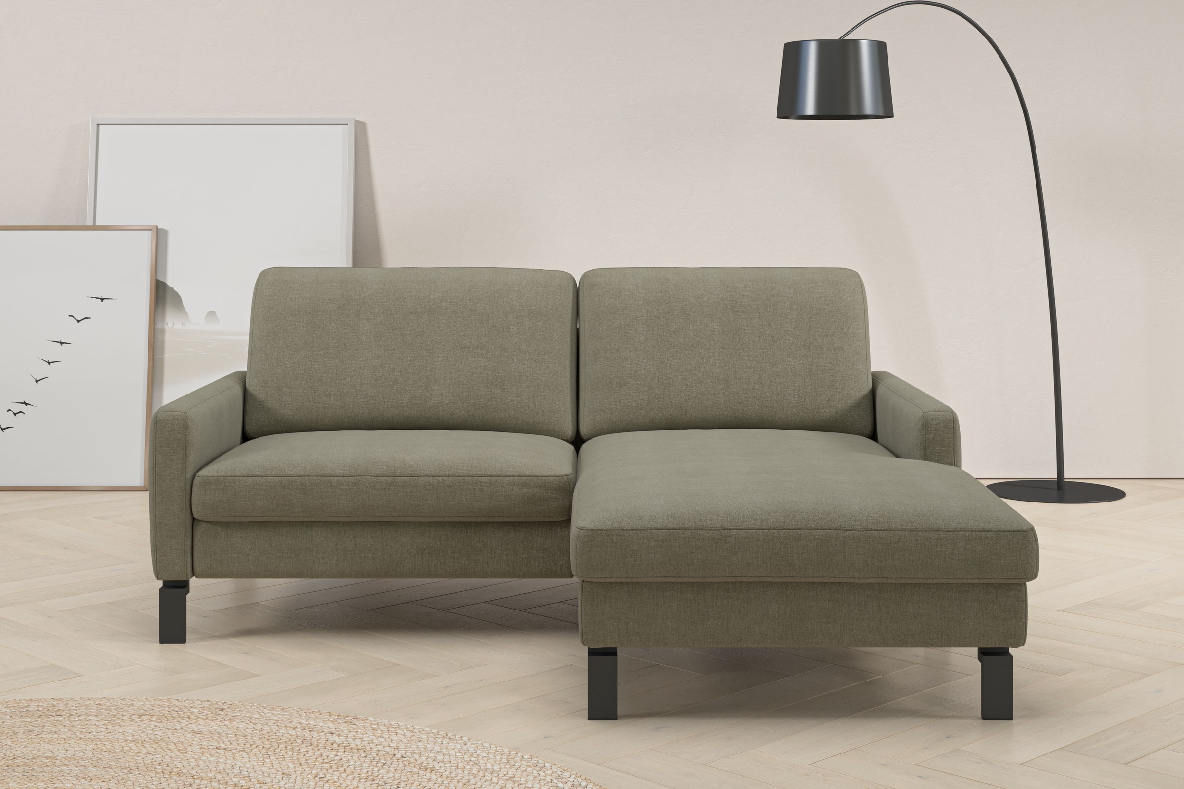 Home affaire Ecksofa "Lecce, L-Form, Federkernpolsterung, Breite 194 cm" inkl. saugroboterfreundliche Höhe & schmale Armlehnen