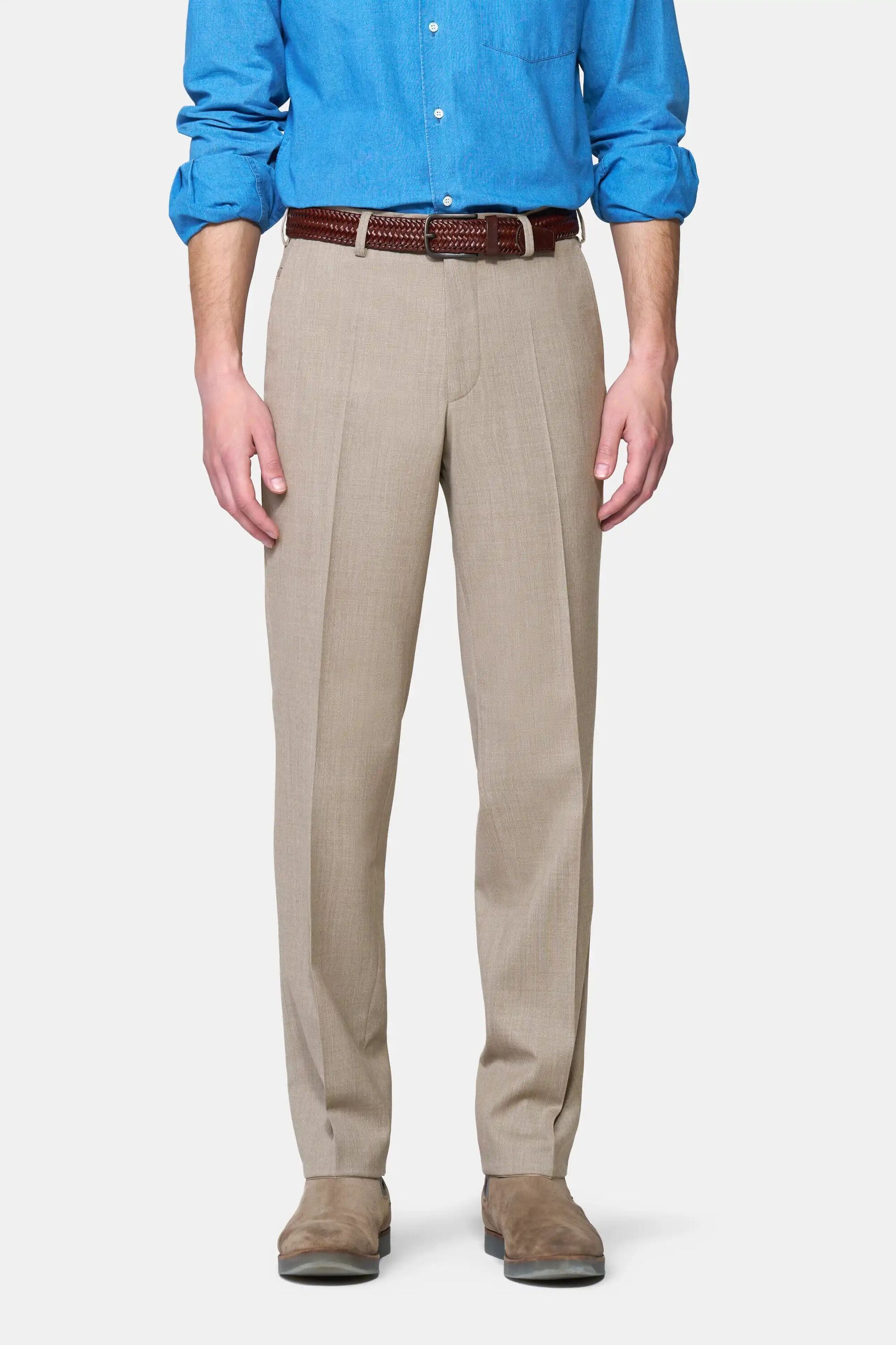MEYER Chinos "Roma 9-303" aus Gabardine-Wolle
