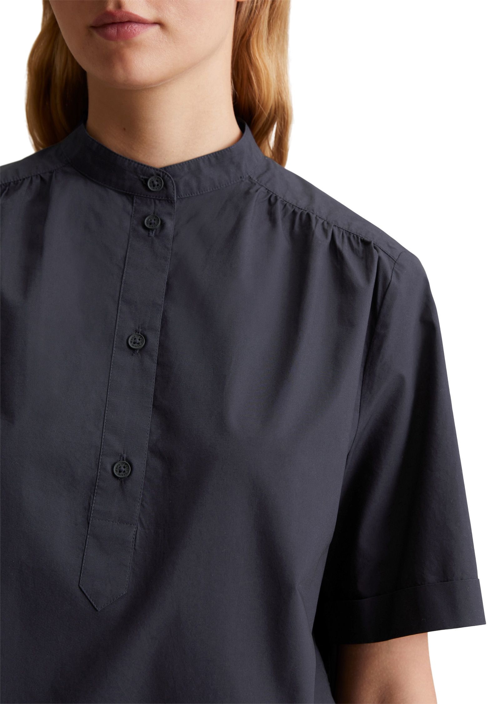 Marc O'Polo DENIM Kurzarmbluse »aus Papertouch Popeline«