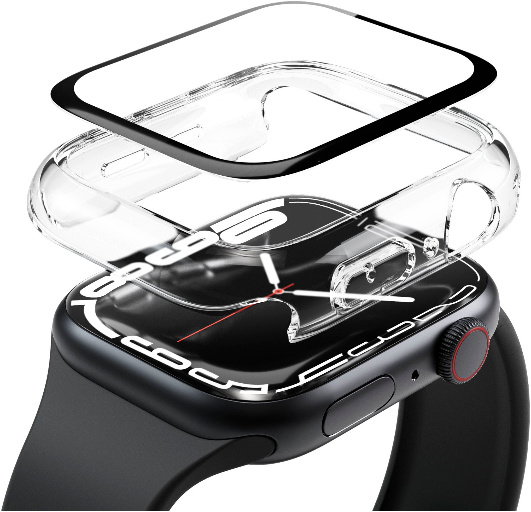 VONMÄHLEN Smartwatch-Hülle »Thin Case - Schutzhülle für Apple Watch, SE, Case 44mm, transparent«