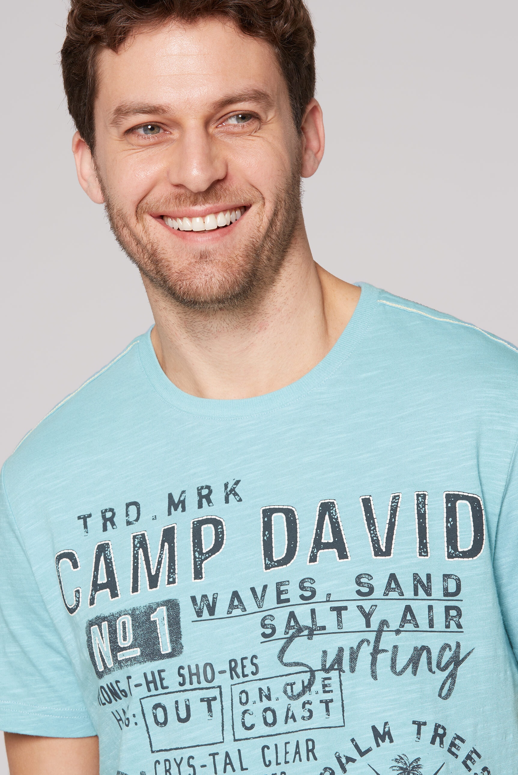 CAMP DAVID Rundhalsshirt, aus Baumwolle