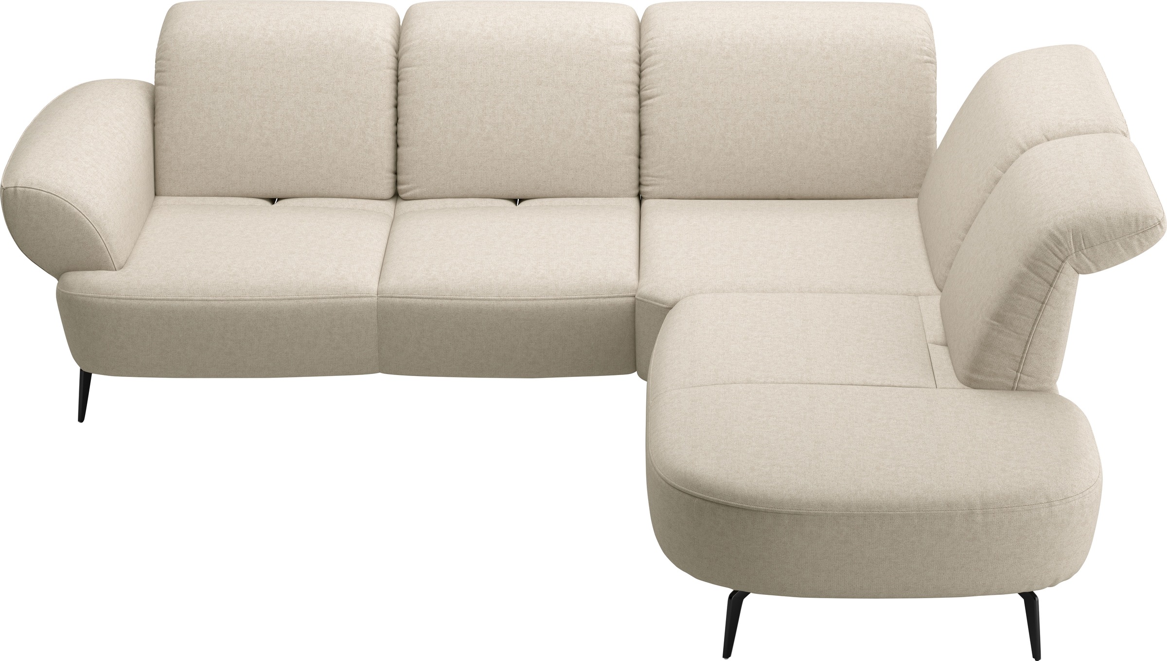 sit&more Ecksofa »Dance, L-Form, inkl. Sitztiefenverstellung«, inkl. Click&Seat, optional mit Kopfteilverstellung