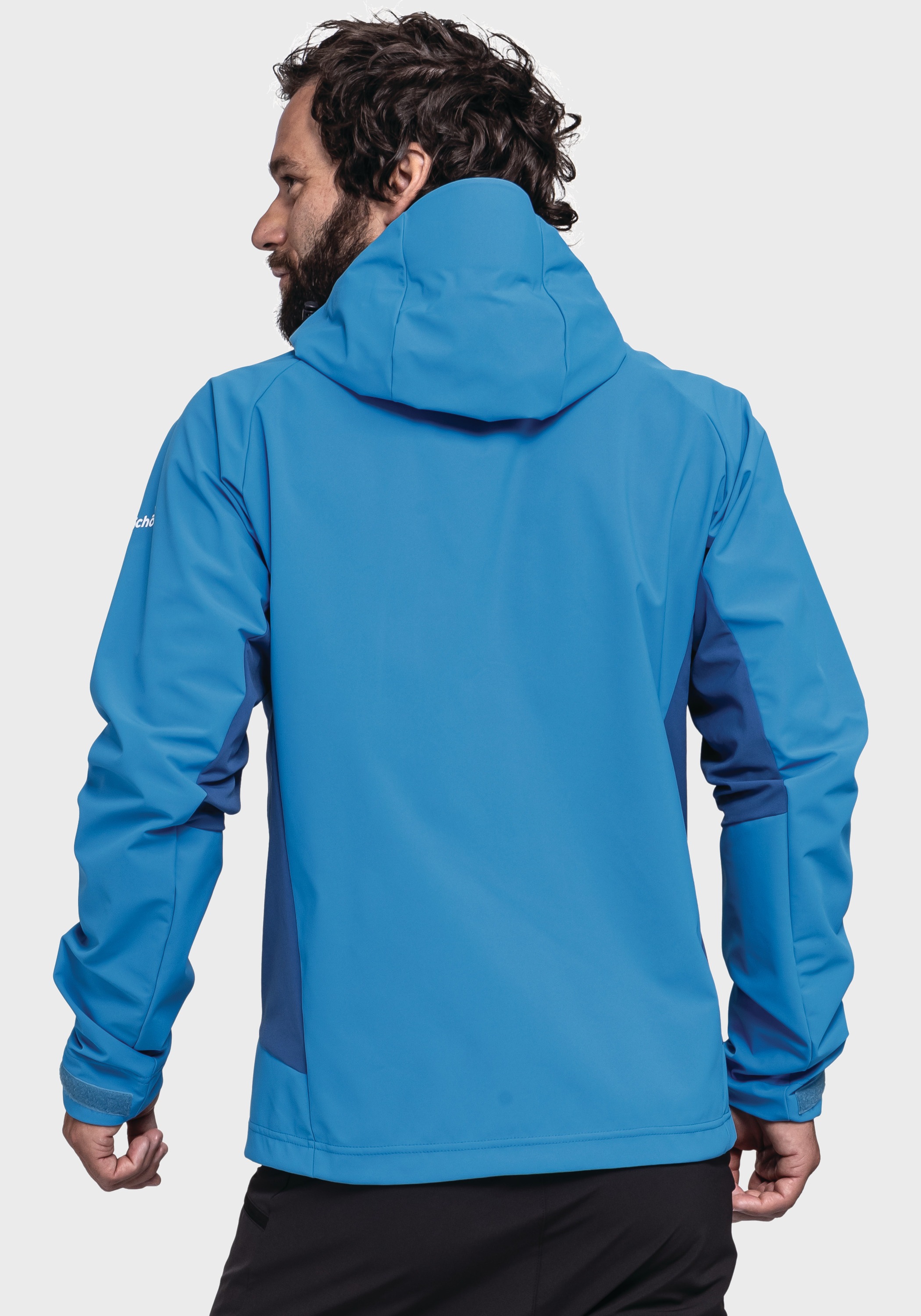 Schöffel Outdoorjacke »Mountain Softshell Jk Style Blaueis MNS«, mit Kapuze