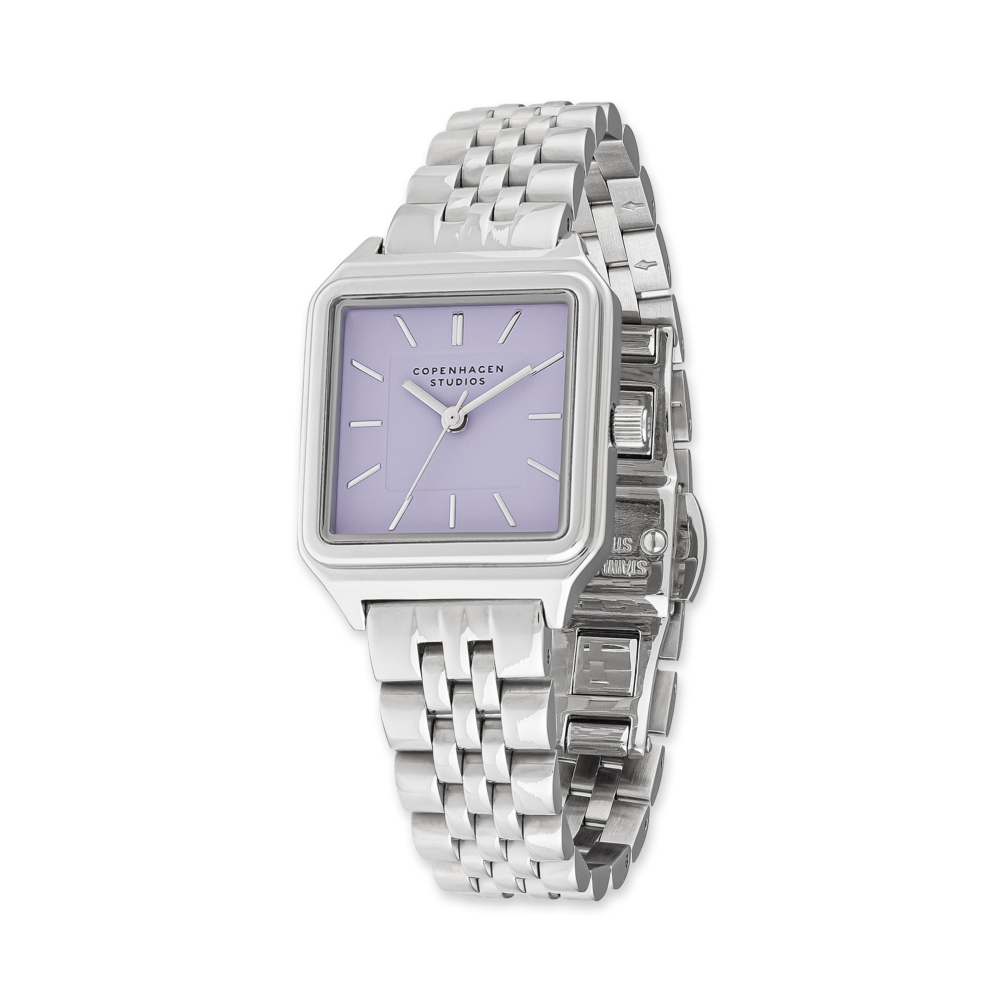Copenhagen Studios Quarzuhr »Vintage Square Watch« Armbanduhr, Damenuhr, Edelstahlarmband, analog