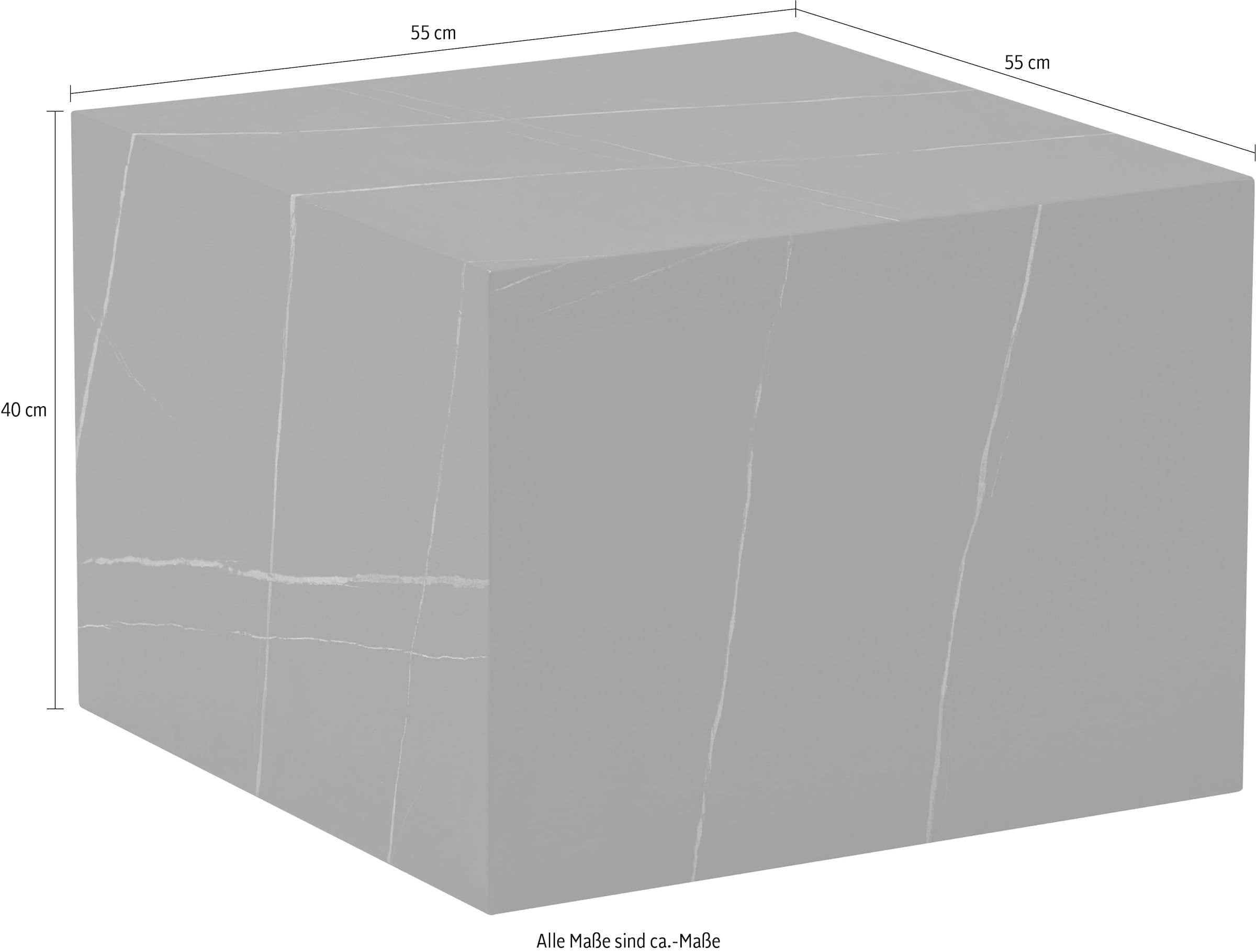 Kayoom Beistelltisch »Cuboid 125, modernes Design, robuste Konstruktion«, (1 St.), vielseitig einsetzbar, edle Oberfläche, robuste Konstruktion