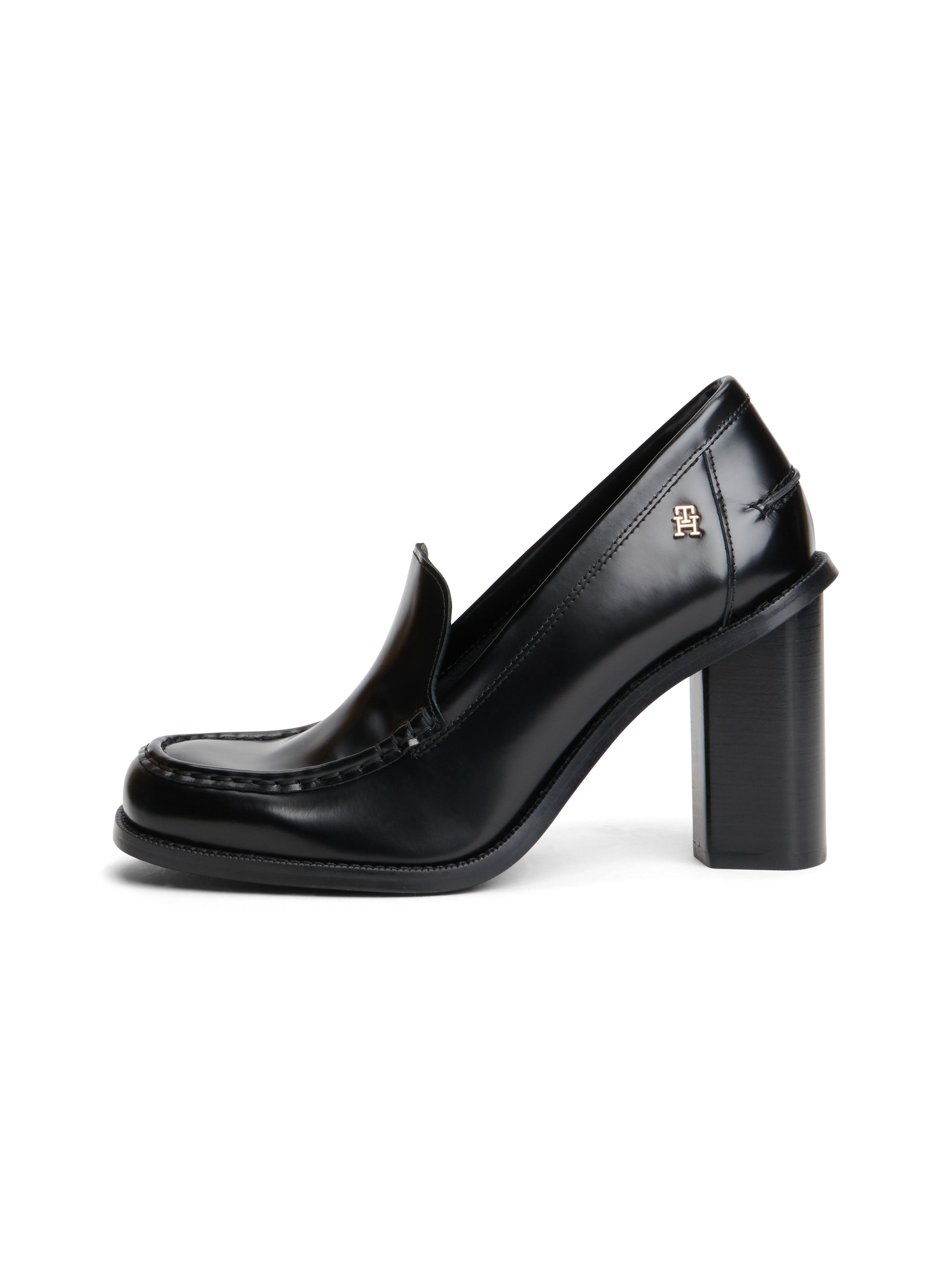 Tommy Hilfiger High-Heel-Pumps »SQUARE TOE HEELED LOAFER«  Blockabsatz, Partypumps mit dezenten Ziernähten
