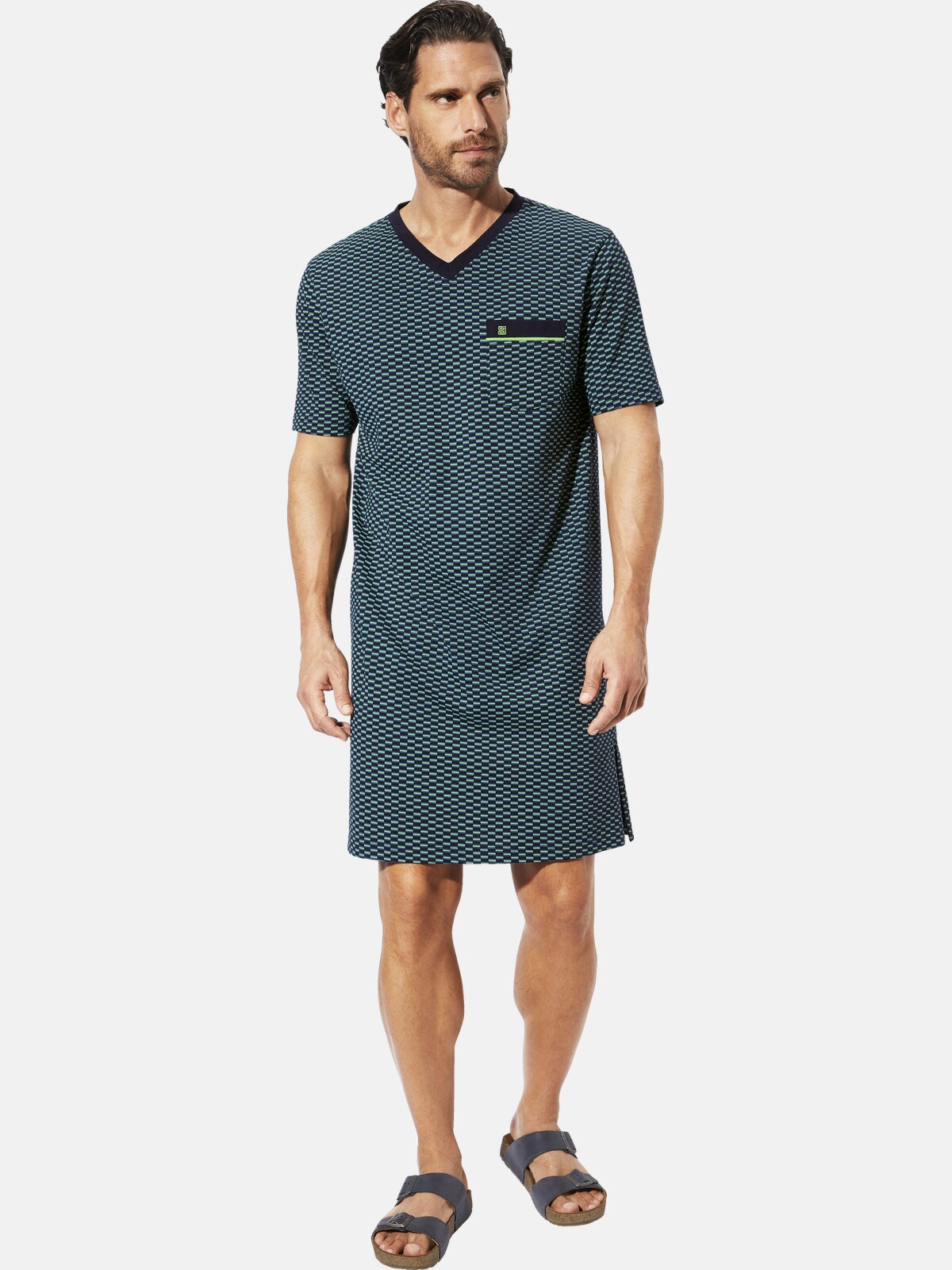 Jan Vanderstorm Pyjama "Doppelpack Nachthemd HOIMAR"