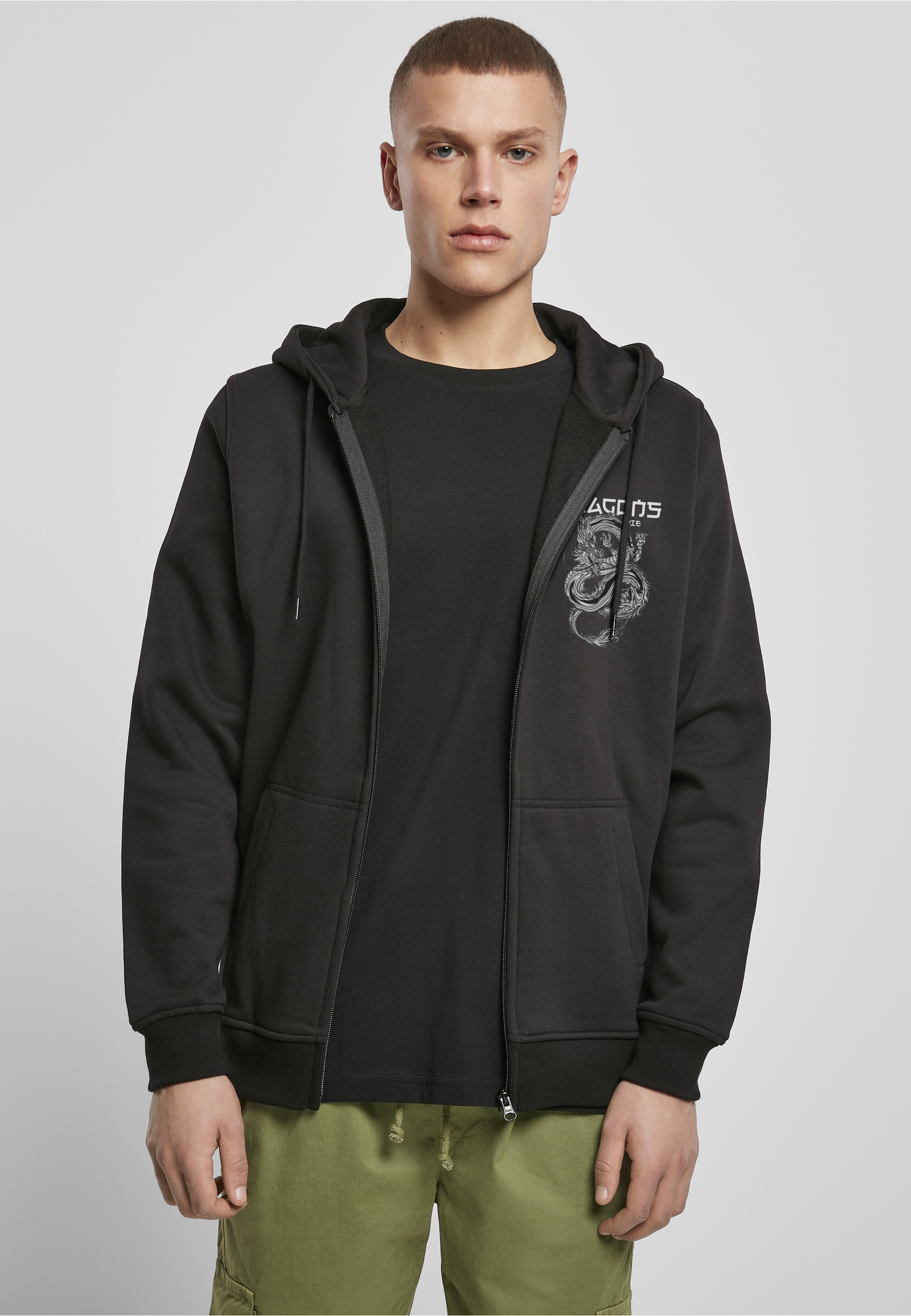 MisterTee Sweatjacke »MisterTee Herren Dragons Never Die Heavy Zip Hoody«