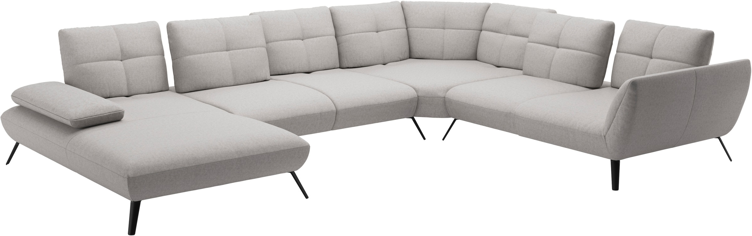 Places of Style Wohnlandschaft »Mikado U-Form«, inkl. Sitztiefenverstellung und Armteilverstellung