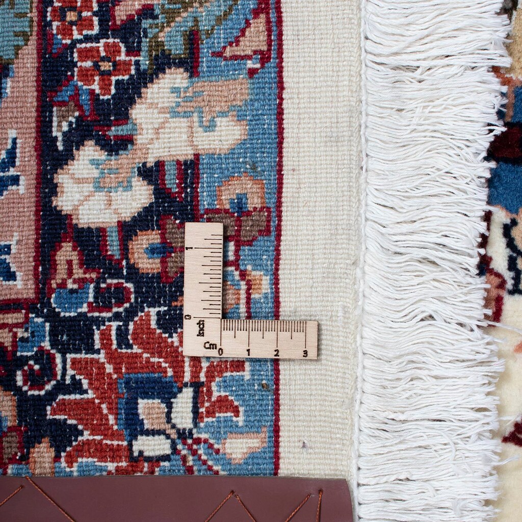 Wohnen Teppiche morgenland Wollteppich »Maschad Medaillon Beige 300 x 195 cm«, rechteckig, 1 mm Höhe, Unikat mit Zertifikat beig