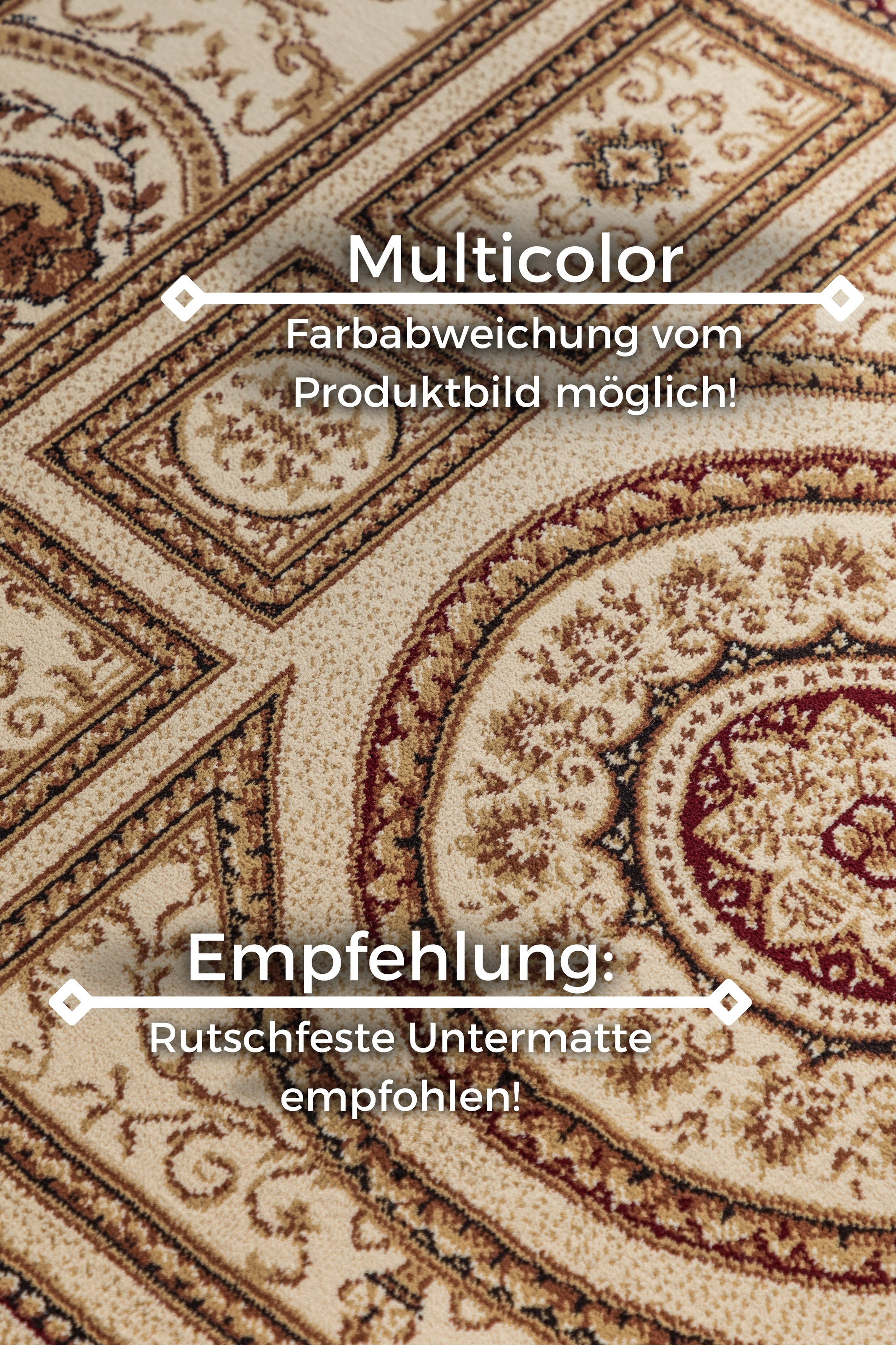 NORTHRUGS Teppich »Guzara«, rechteckig, 8 mm Höhe, Orient Optik, Läufer, strapazierfähig, pflegeleicht, robust