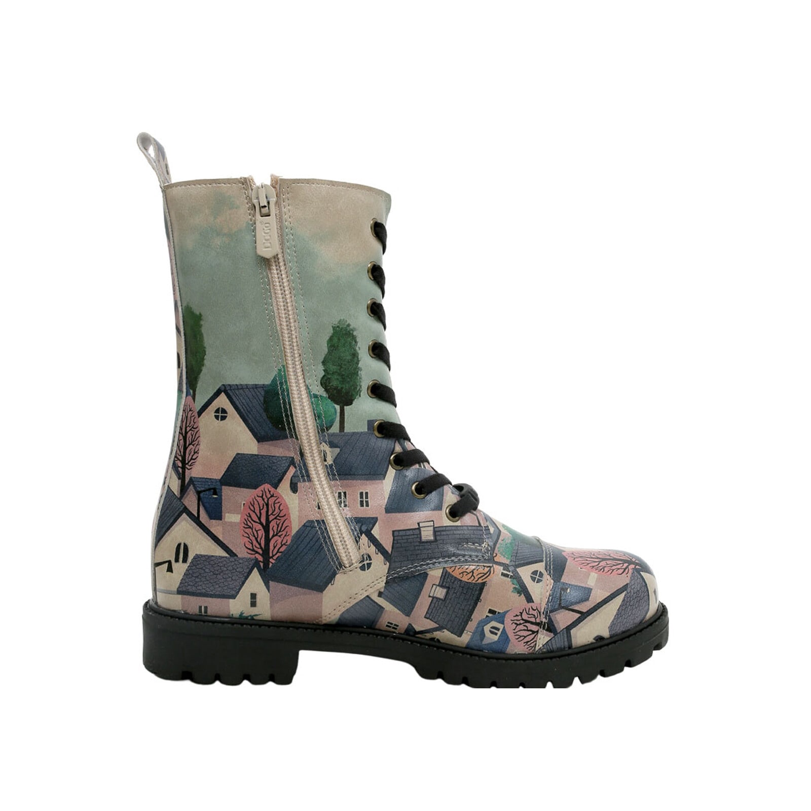 DOGO Schnürboots »Zipsy Buildings Damen Stiefel / Female«, Vegan
