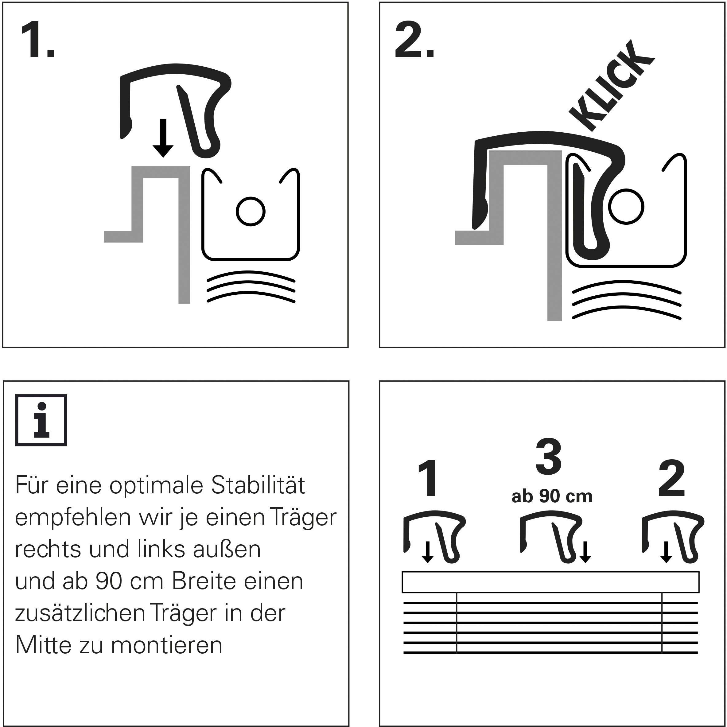 GARDINIA Sichtschutzbefestigung »Klemmhalter für Aluminium-Jalousien«, (2 St.), für Aluminium-Jalousien