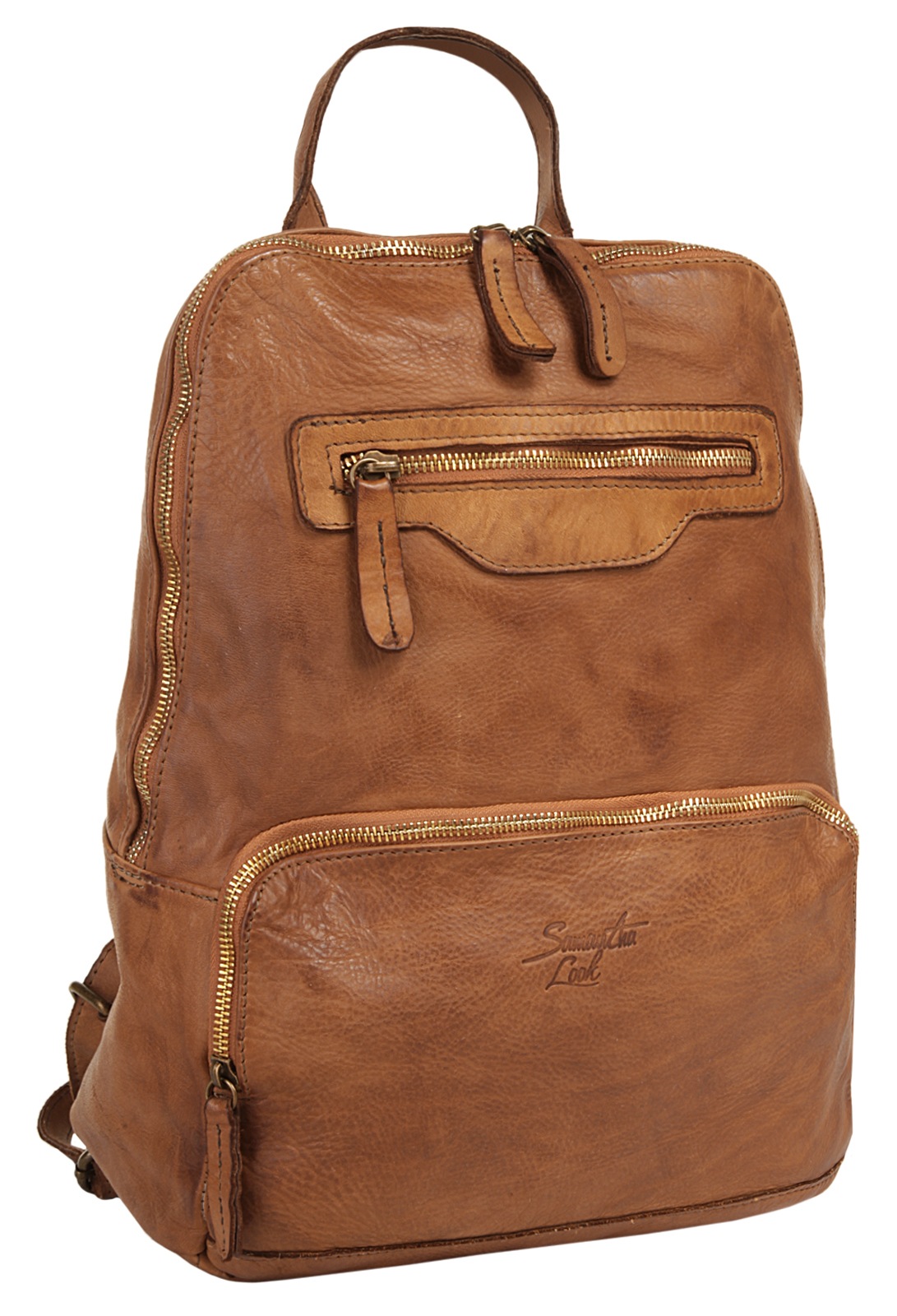 Samantha Look Cityrucksack, echt Leder, Made in Italy