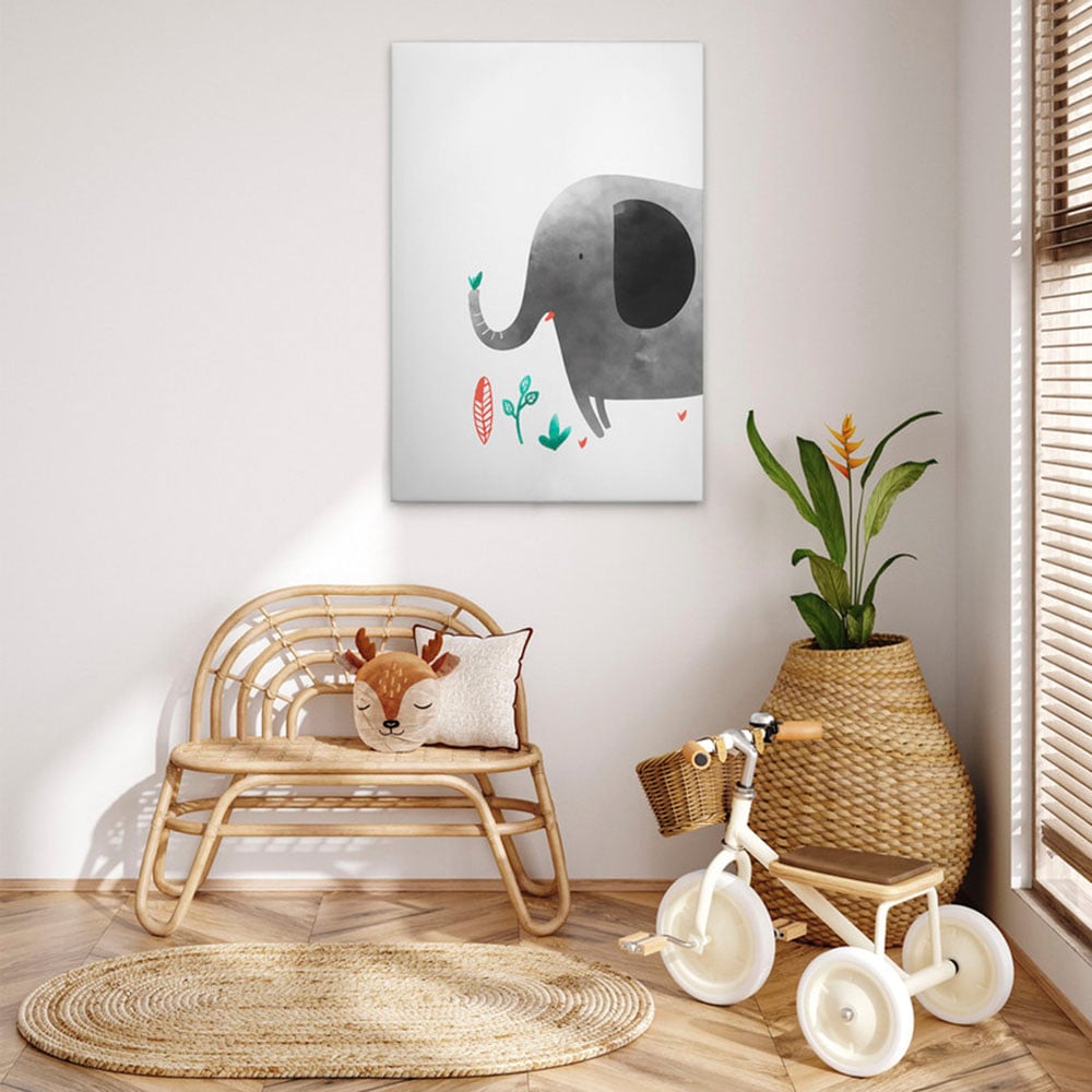 A.S. Création Leinwandbild "Elephant Lion Giraffe 1 - Wandbild Weiß Keilrah günstig online kaufen