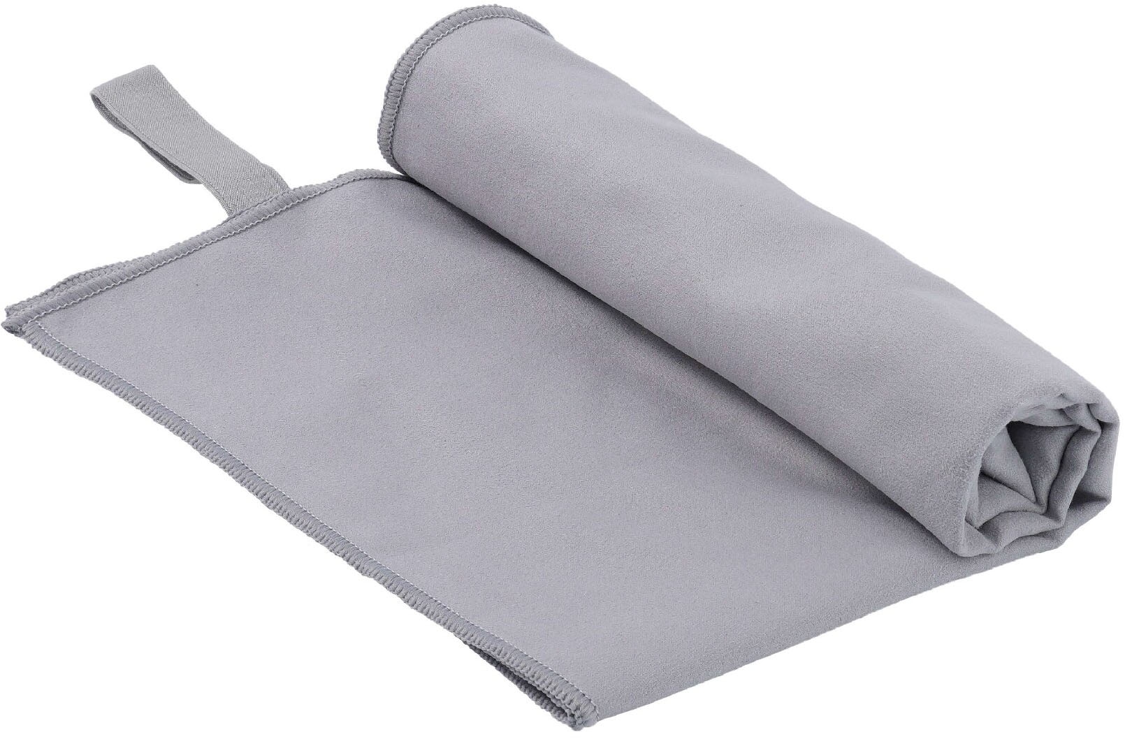 Handtücher OTTO HOME, B:180cm L:100cmhellgrau, Microfaser, Mikrofaser, Badezimmer, Handtücher, "Leoa, diverse Größen, Sporthandtuch, Reisehandtuch,