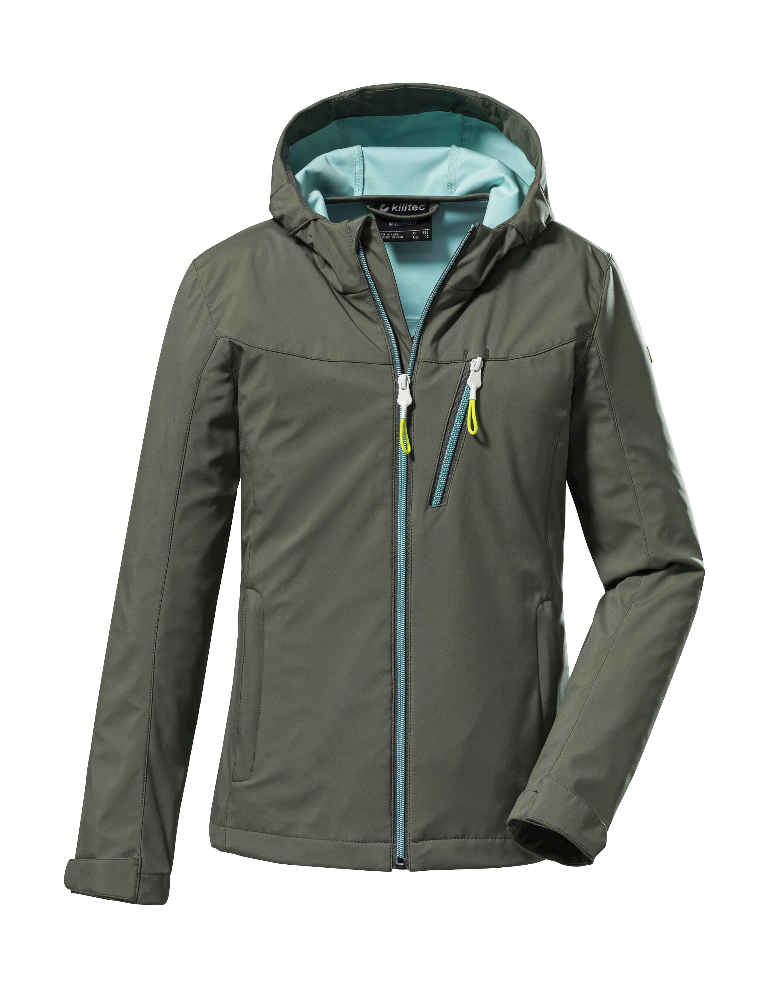 Killtec Giacca Softshell Bambina Kos 205 - Mimetica, Antivento, Idrorepellente Con Cappuccio