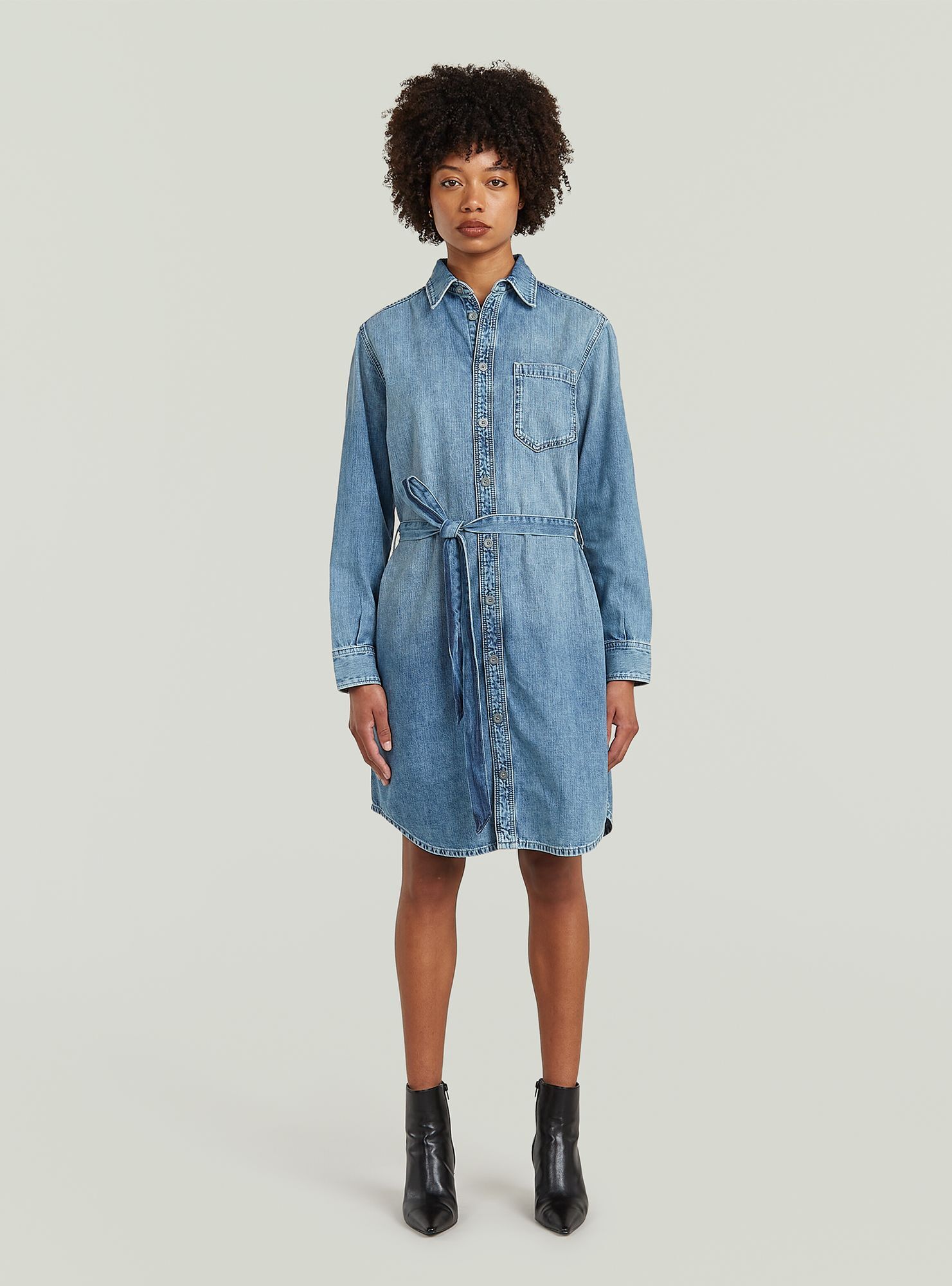 G-STAR Bodykleid "Shirt Dress Belt"