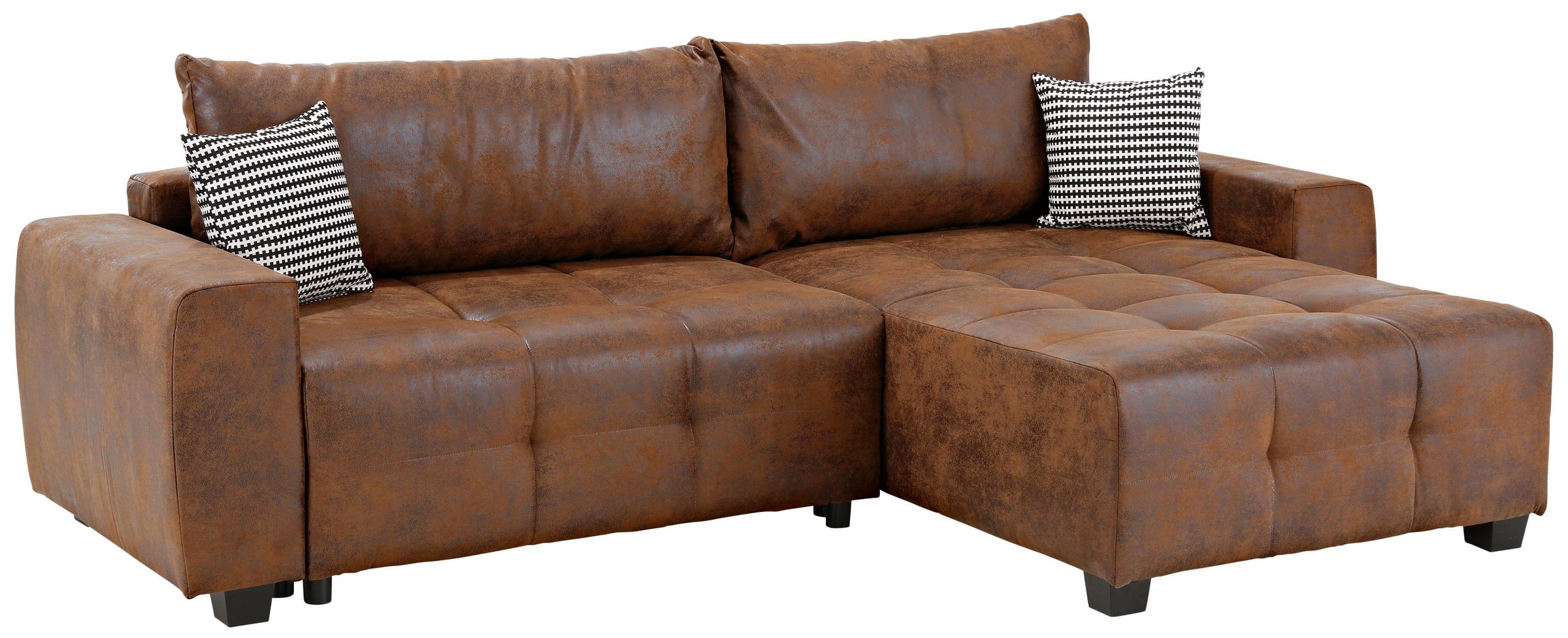 Home affaire Ecksofa "Bella L-Form, B: 254 cm" mit 2 Zierkissen, optional B günstig online kaufen
