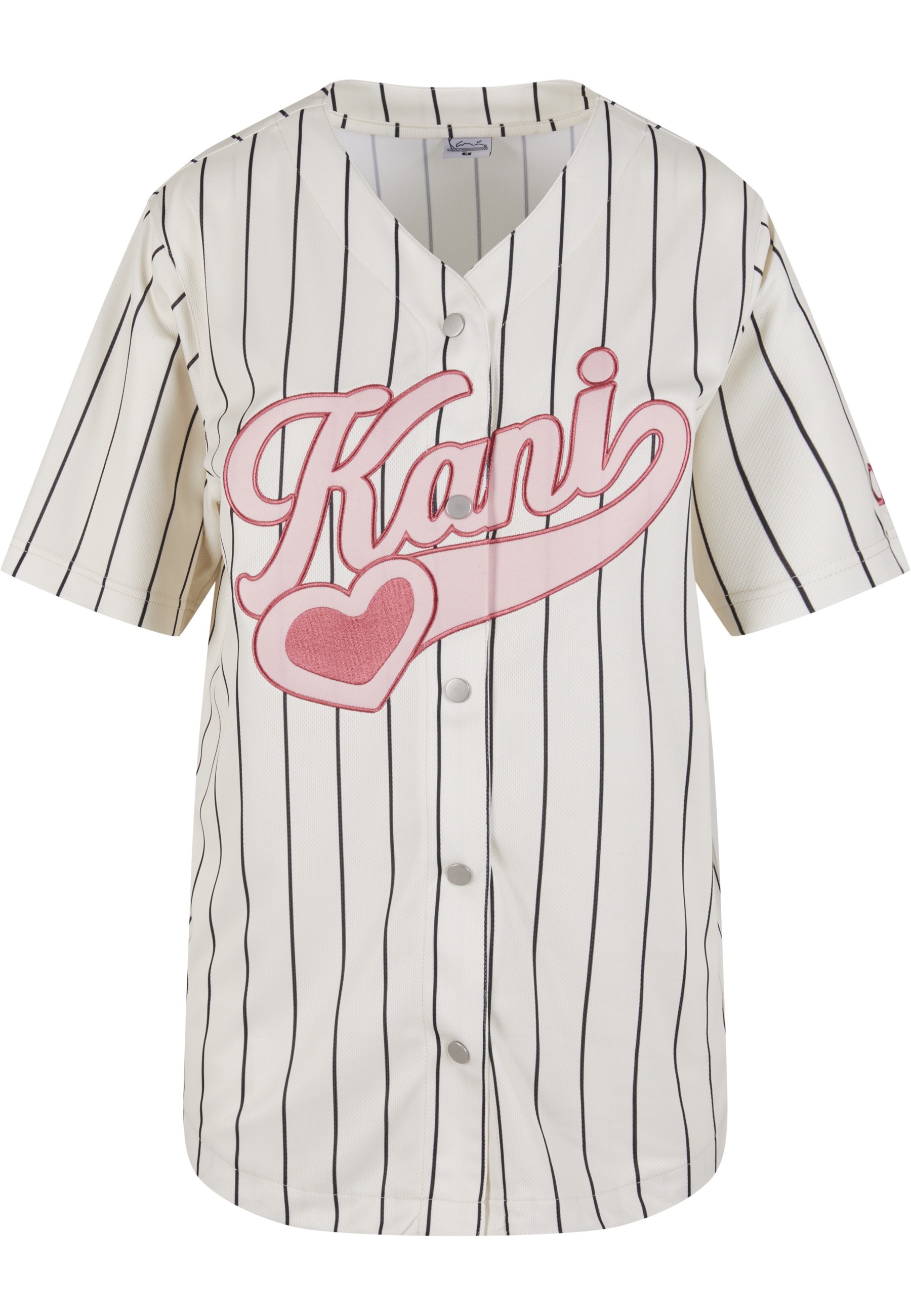 Karl Kani Langarmhemd "Karl Kani Varsity Heart Pinstripe Baseball Shirt"
