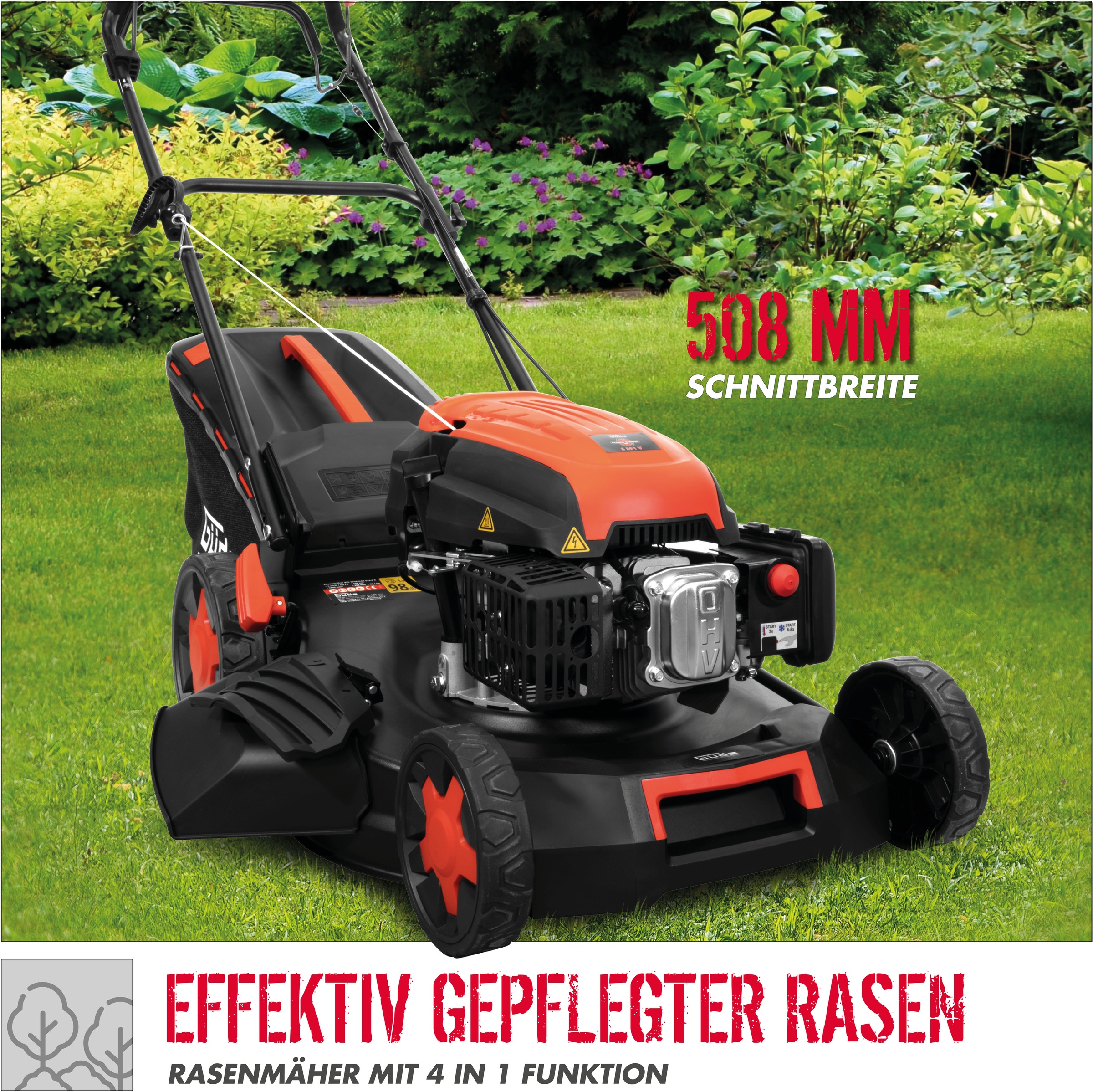 Güde Benzinrasenmäher »BIG WHEELER 514.6 R«, für große Rasenflächen bis 1800m²