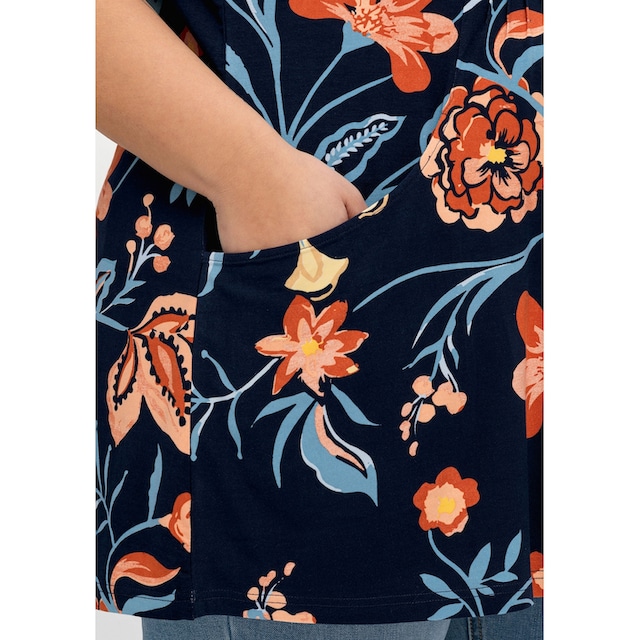 sheego by Joe Browns Rundhalsshirt »Große Größen«, mit Blumendruck, in  leichter A-Linie für kaufen | BAUR