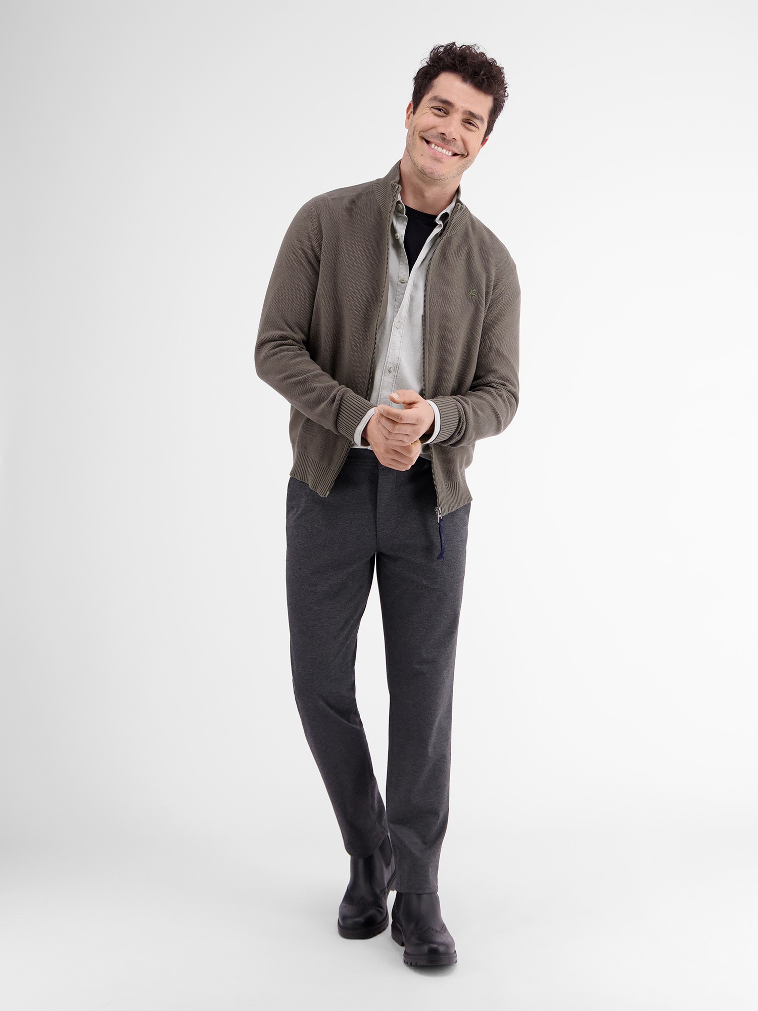 LERROS Langarmhemd »LERROS Unifarbenes Oxfordhemd«