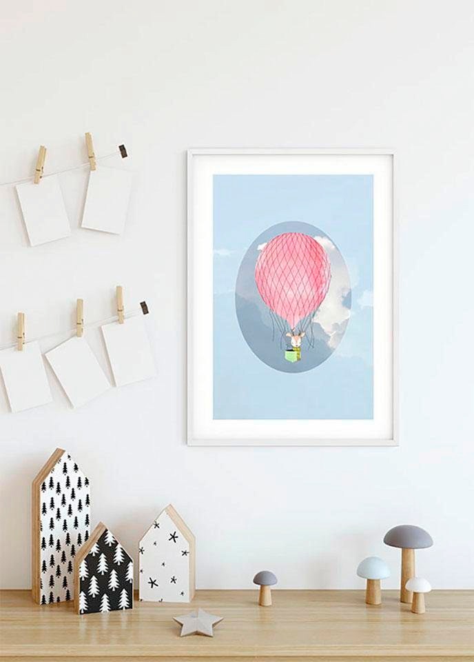 Komar Bild »Happy Balloon Blue«, Figuren, (1 St.), Wandbild zur Dekoration - ohne Rahmen
