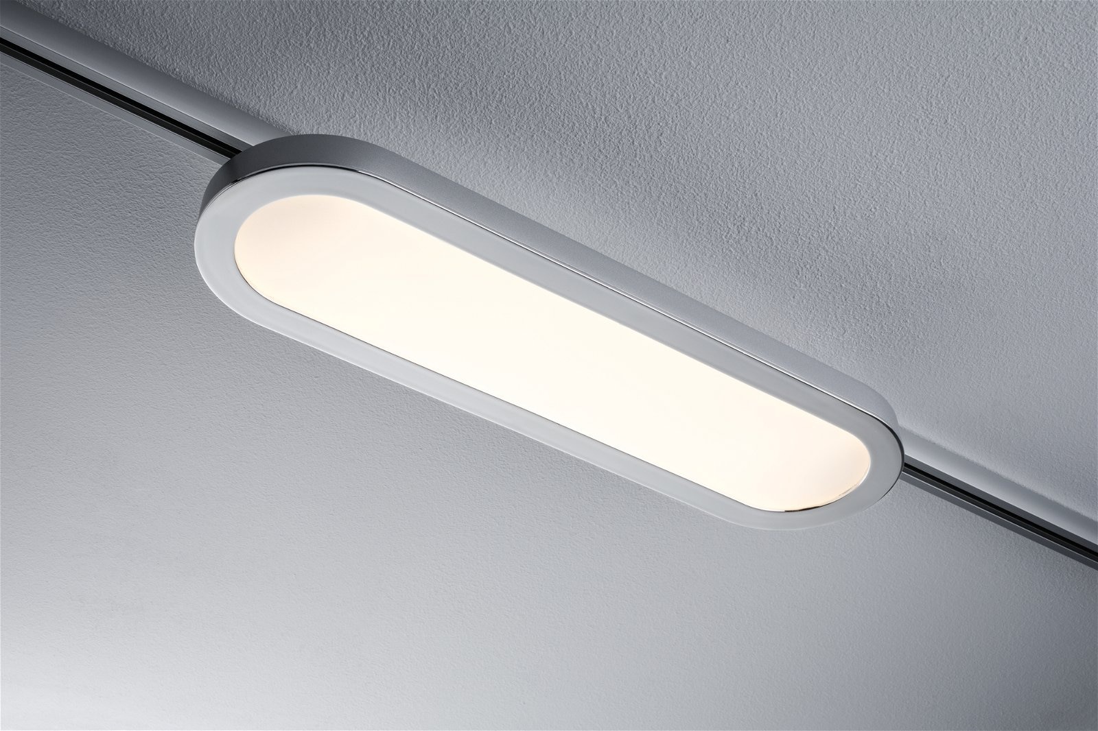 Paulmann Schienensystem-Leuchten »URail Panel Loop 480lm 7W 2700K 230V Chrom matt, Chrom 7W«, Einzelspot, dimmbar