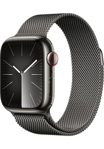 Smartwatch »Watch Series 9 GPS + Cellular 41mm Edelstahl One-Size«, (Watch OS 10)